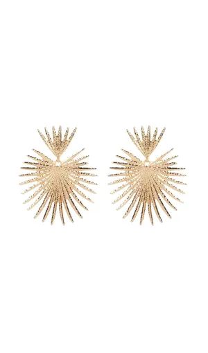 GOLD STARBURST DROP EARRINGS Gloria Lanvin