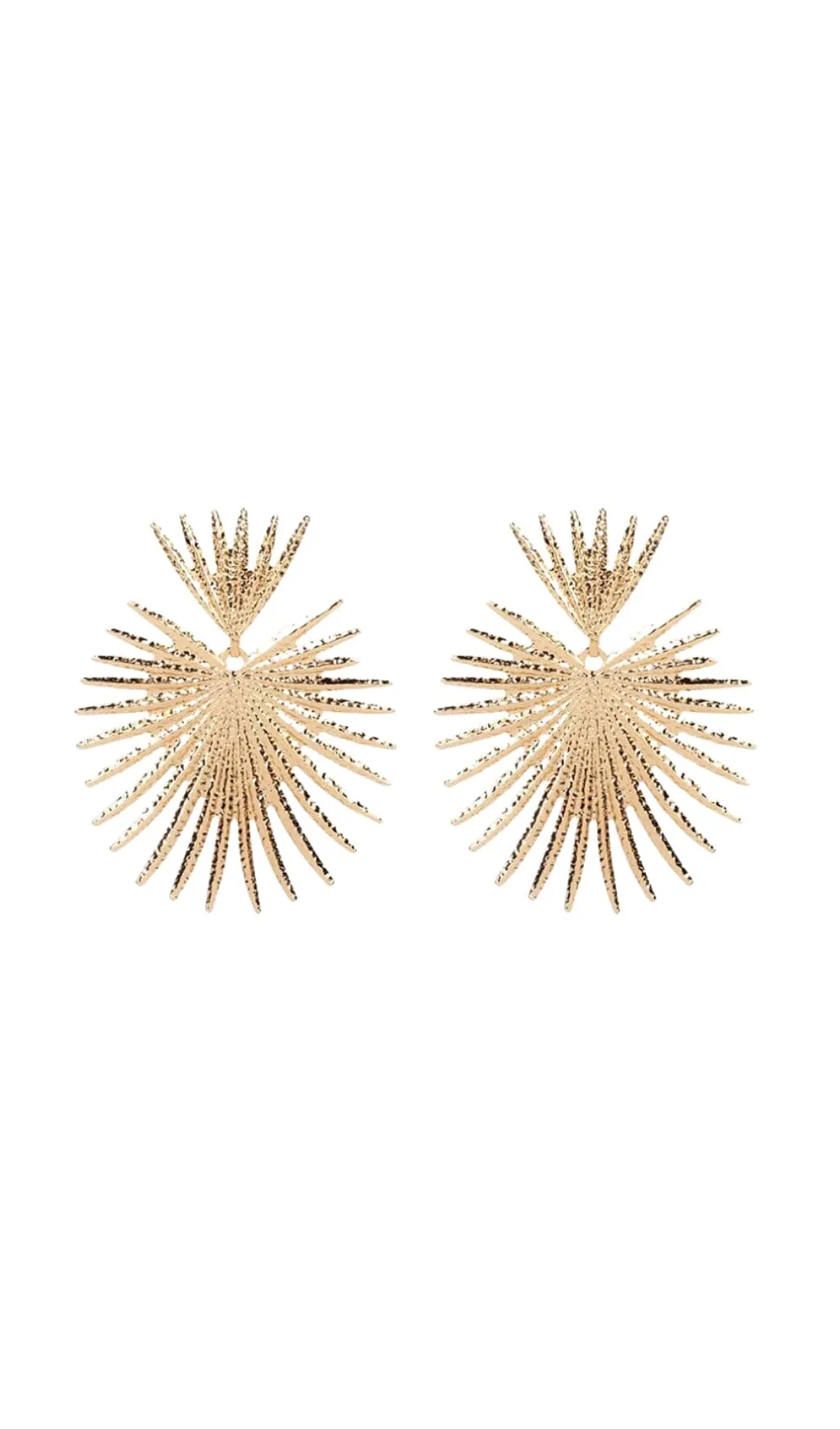 GOLD STARBURST DROP EARRINGS Gloria Lanvin