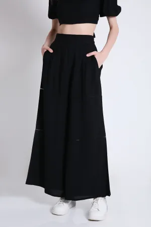 Lace Detail Flared Pants French Theory