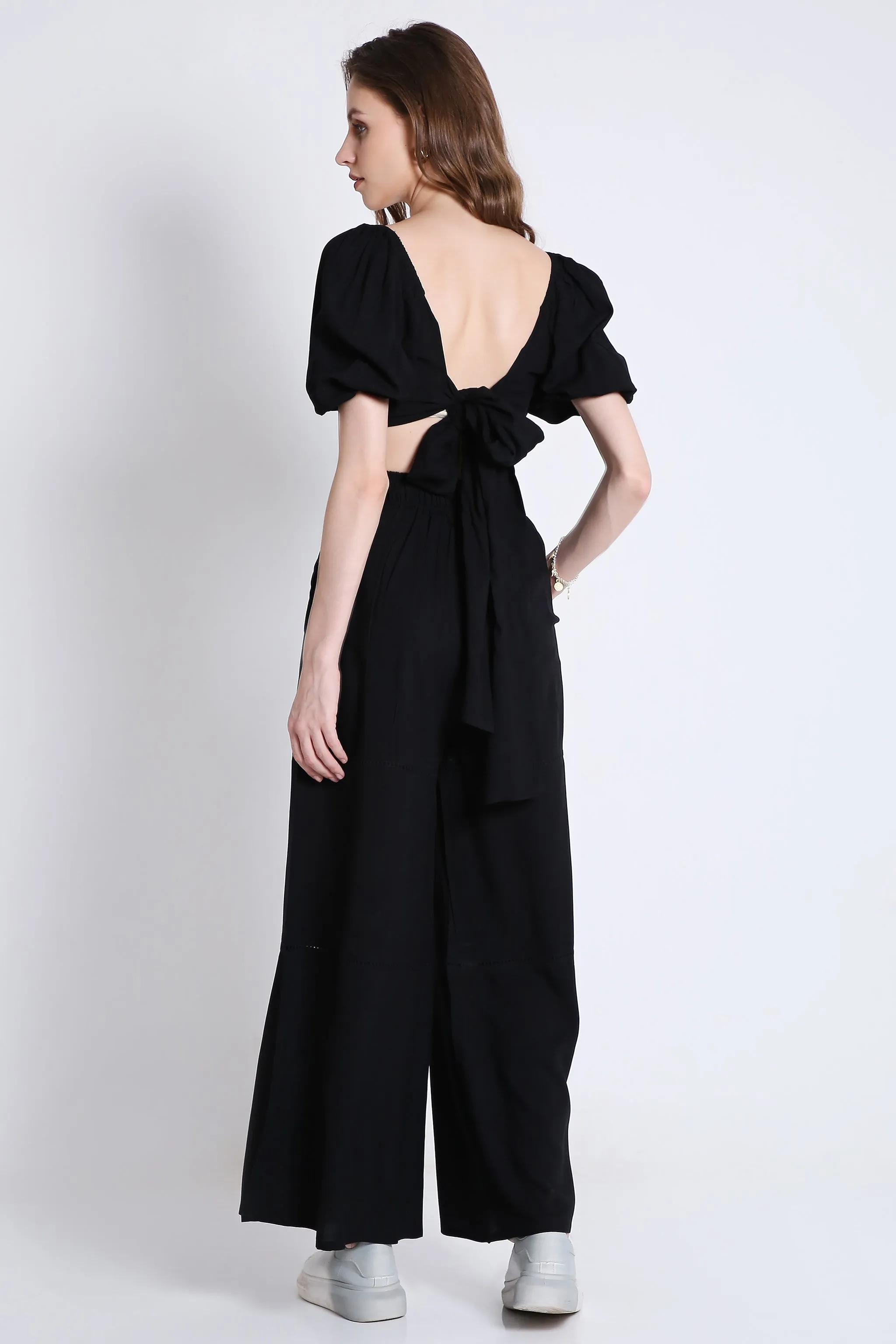 Lace Detail Flared Pants French Theory