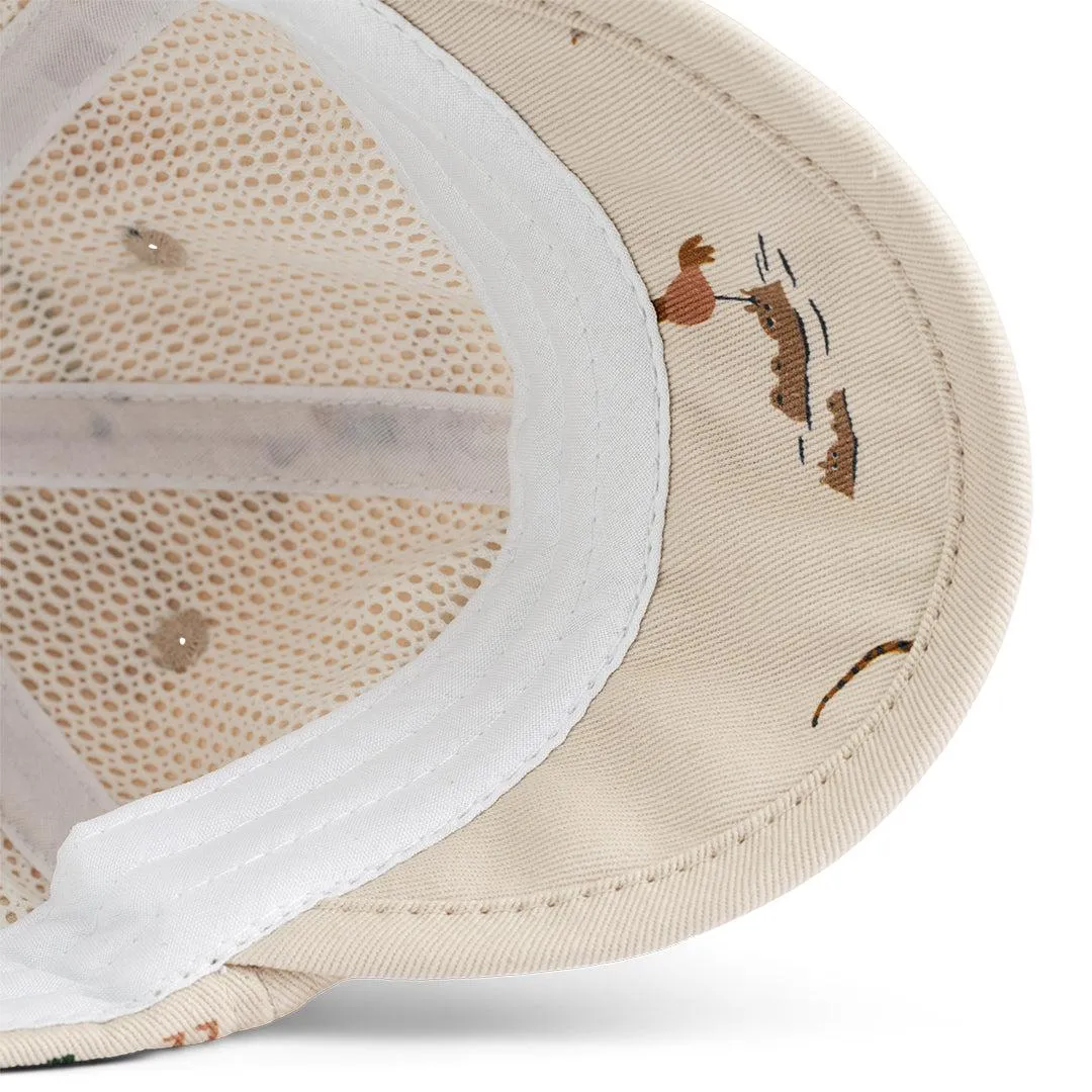 Liewood Tone Baby Printed Cap - All Together - Sandy