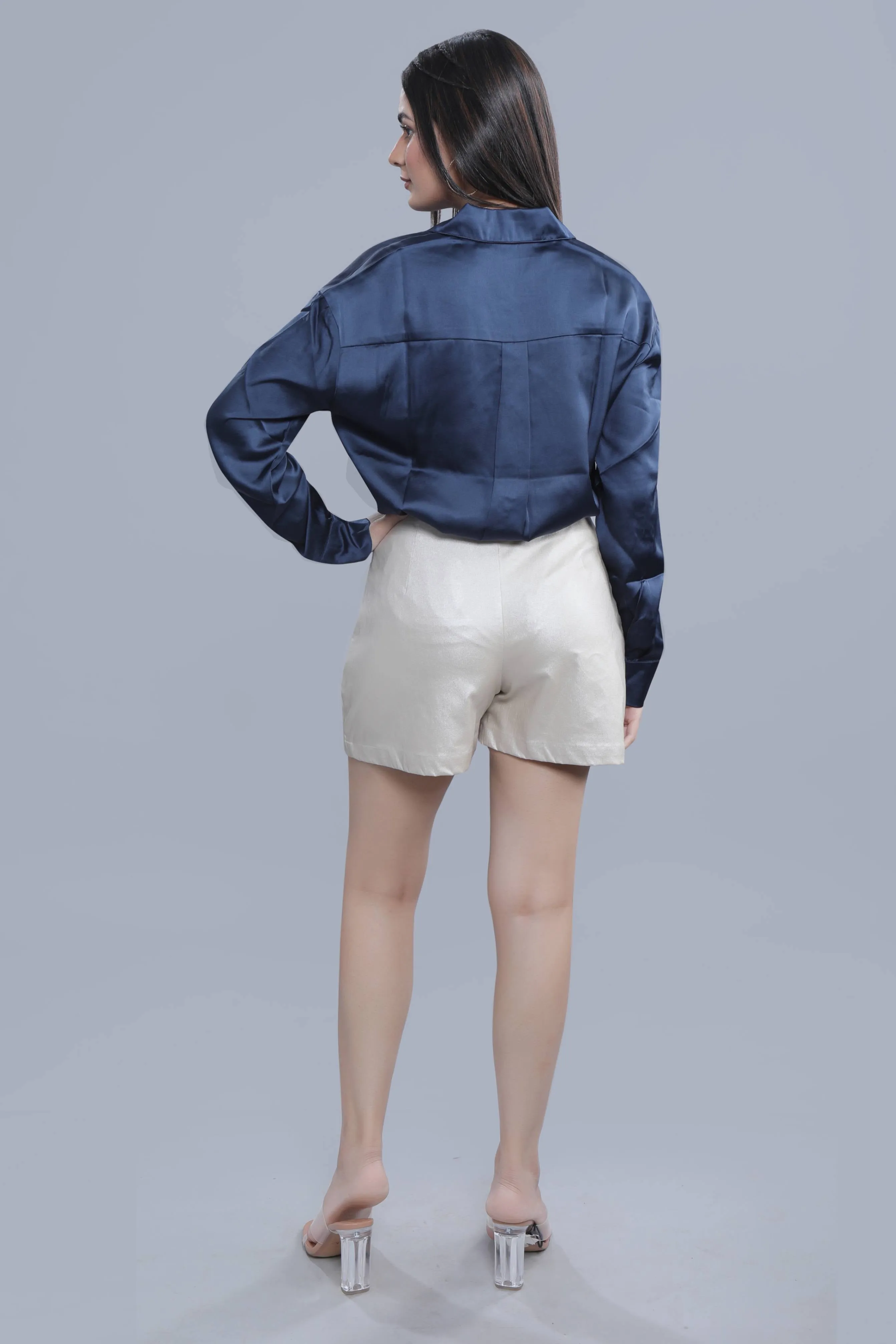 Light Golden Shimmer Short Skirt French Theory