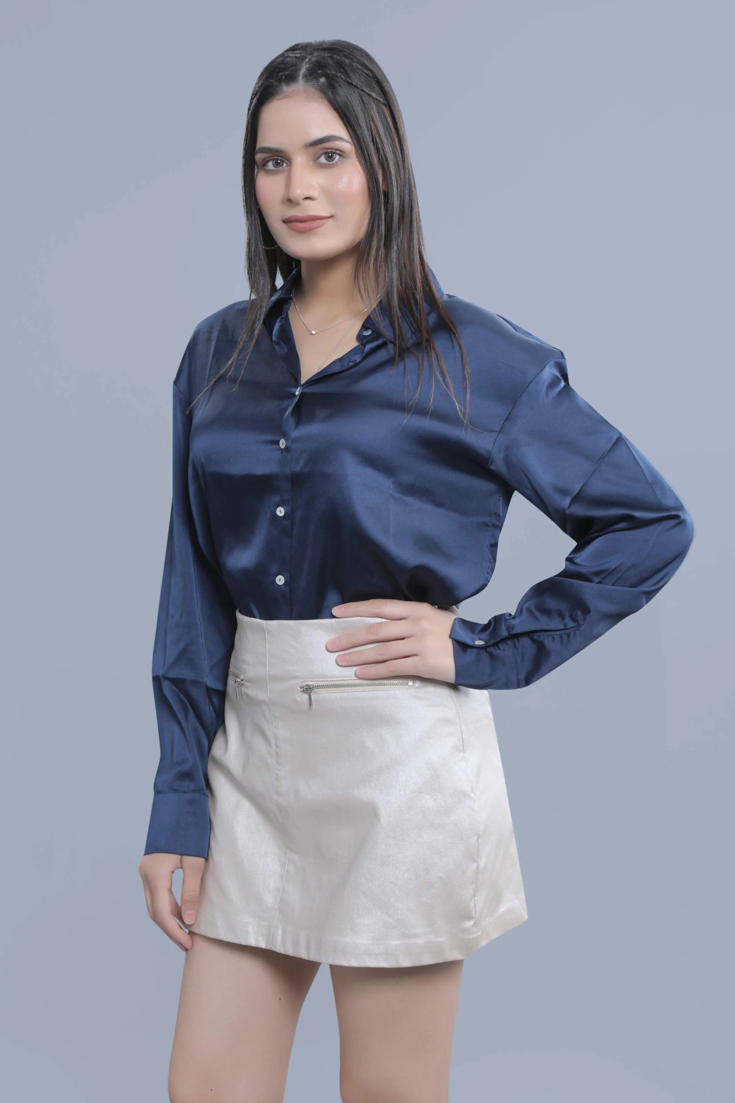 Light Golden Shimmer Short Skirt French Theory