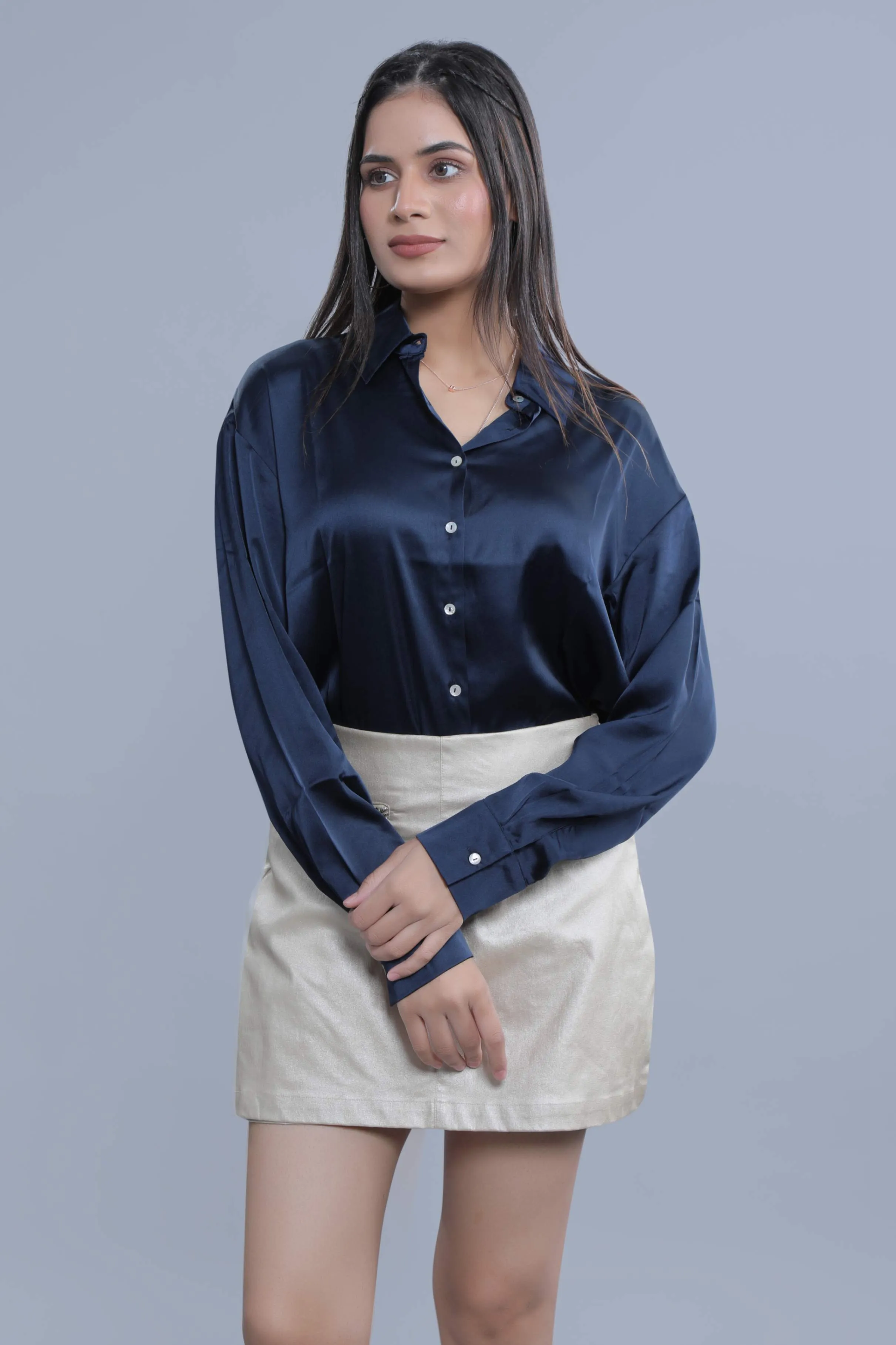 Light Golden Shimmer Short Skirt French Theory