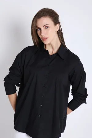 Long Sleeve Oversized Poplin Shirt French Theory