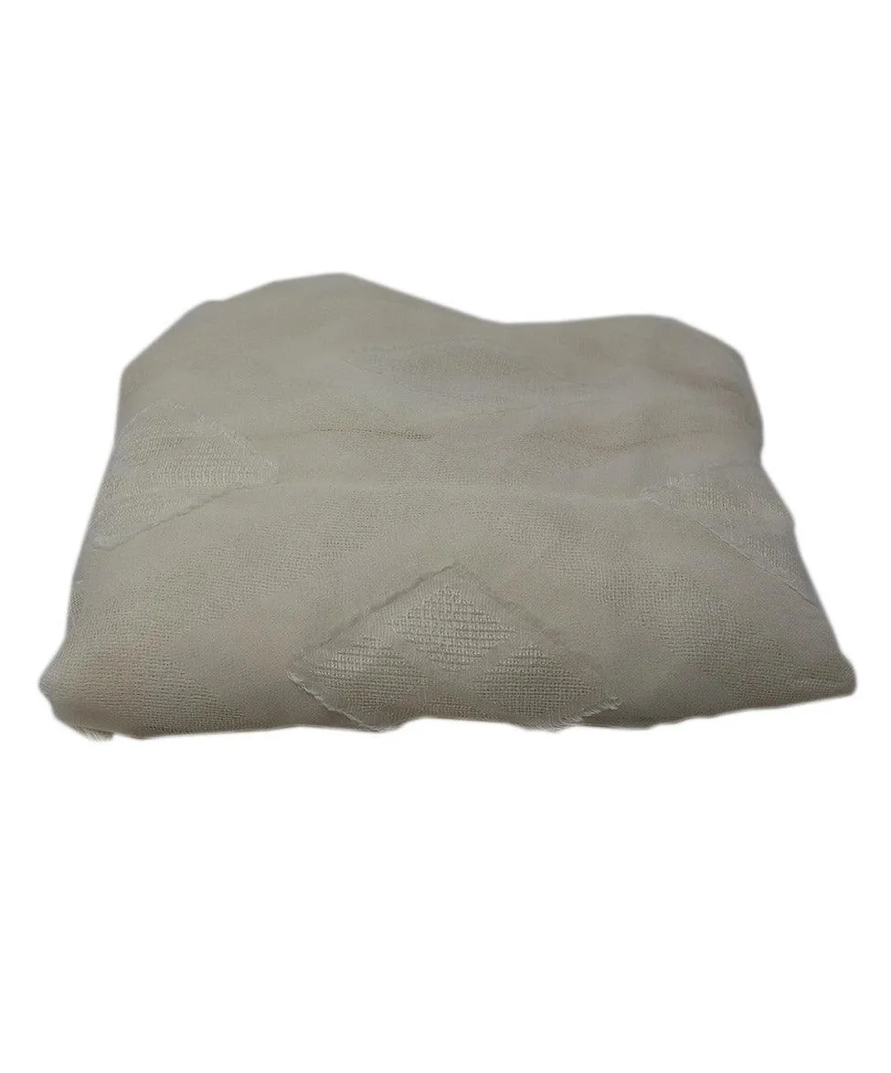 Loro Piana Cream Silk Scarf
