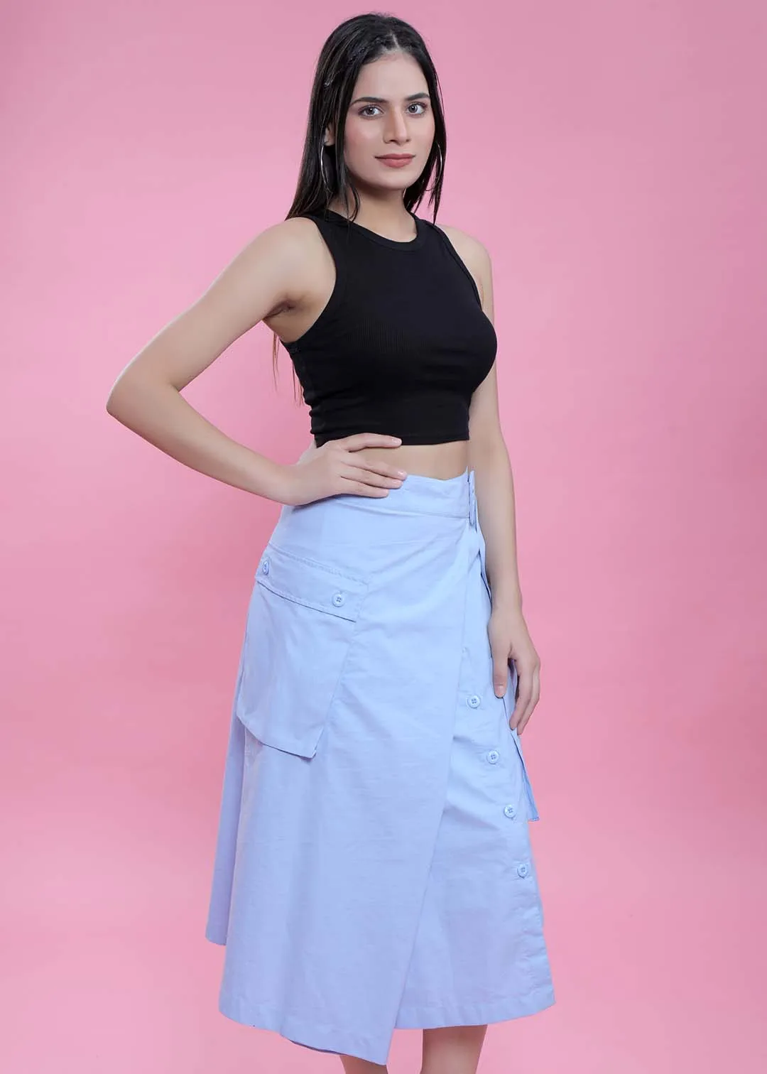 Midi Black Cargo Skirt French Theory