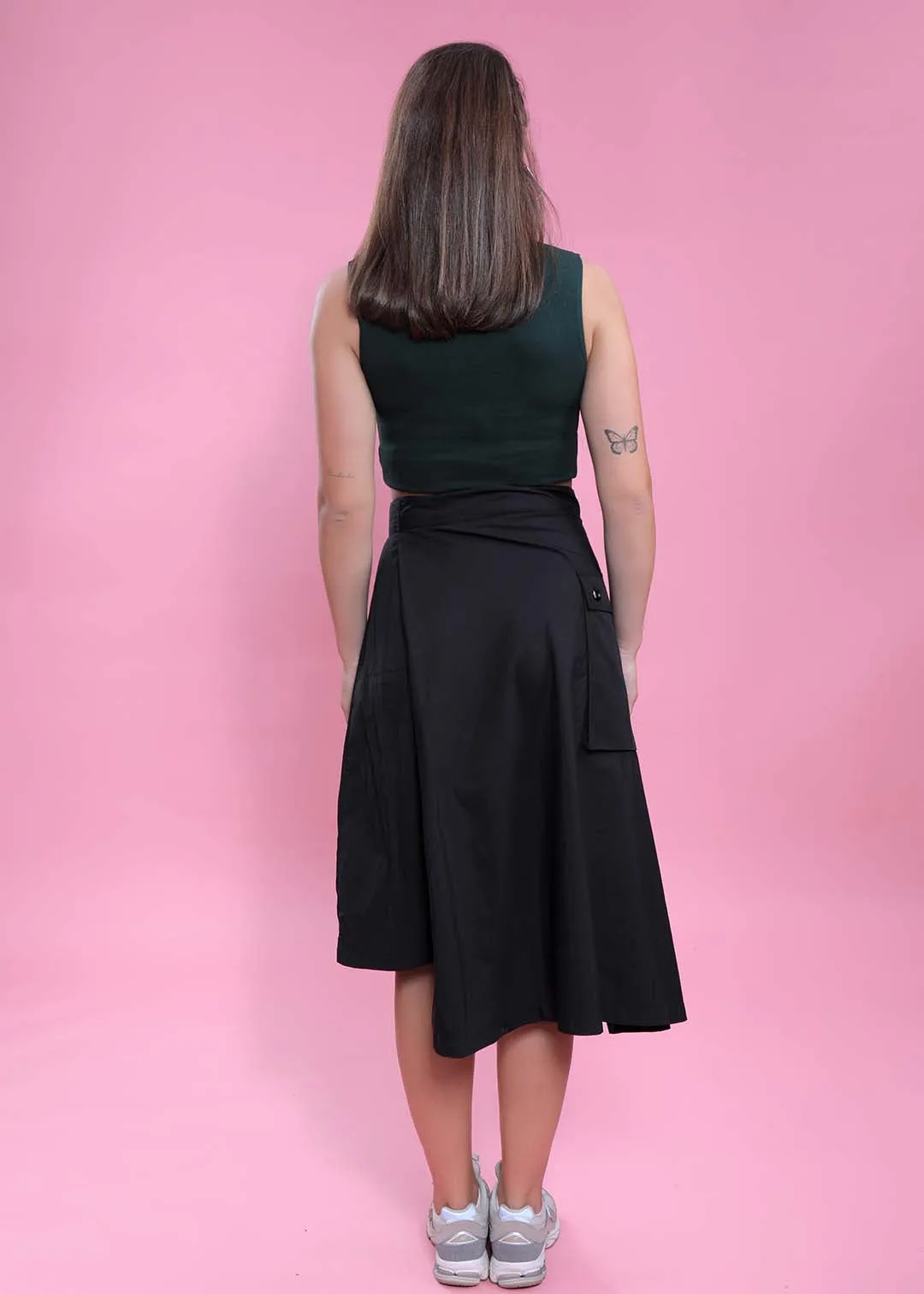 Midi Black Cargo Skirt French Theory