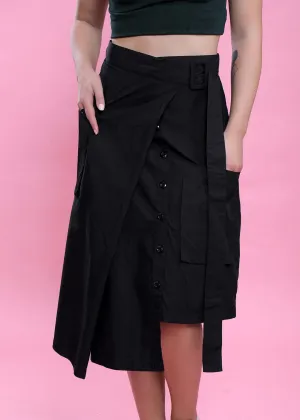 Midi Black Cargo Skirt French Theory