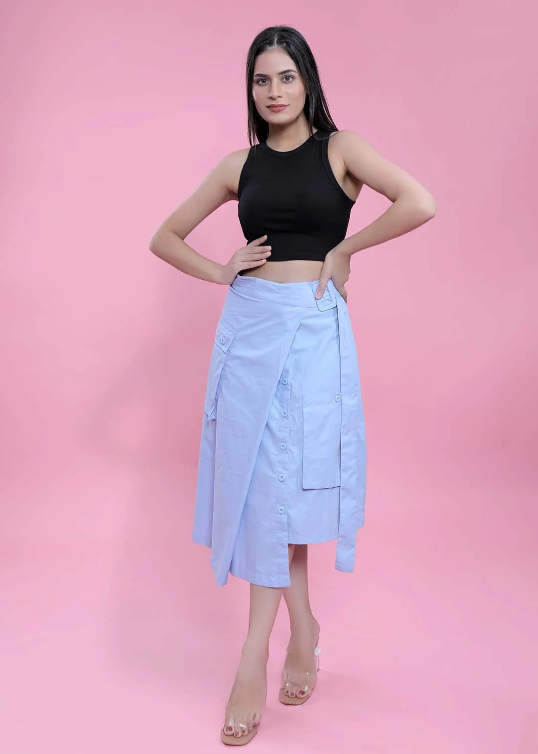 Midi Black Cargo Skirt French Theory