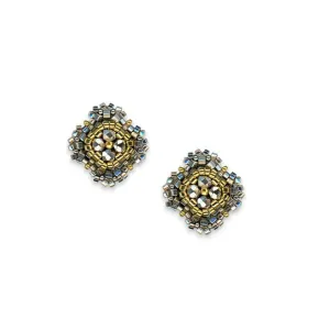 MIGUEL ASES - PYRITE MIYUKI STUD EARRINGS