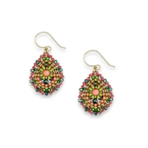 MIGUEL ASES - SWAROVSKI MIYUKI CRYSTAL BEAD DROP EARRINGS