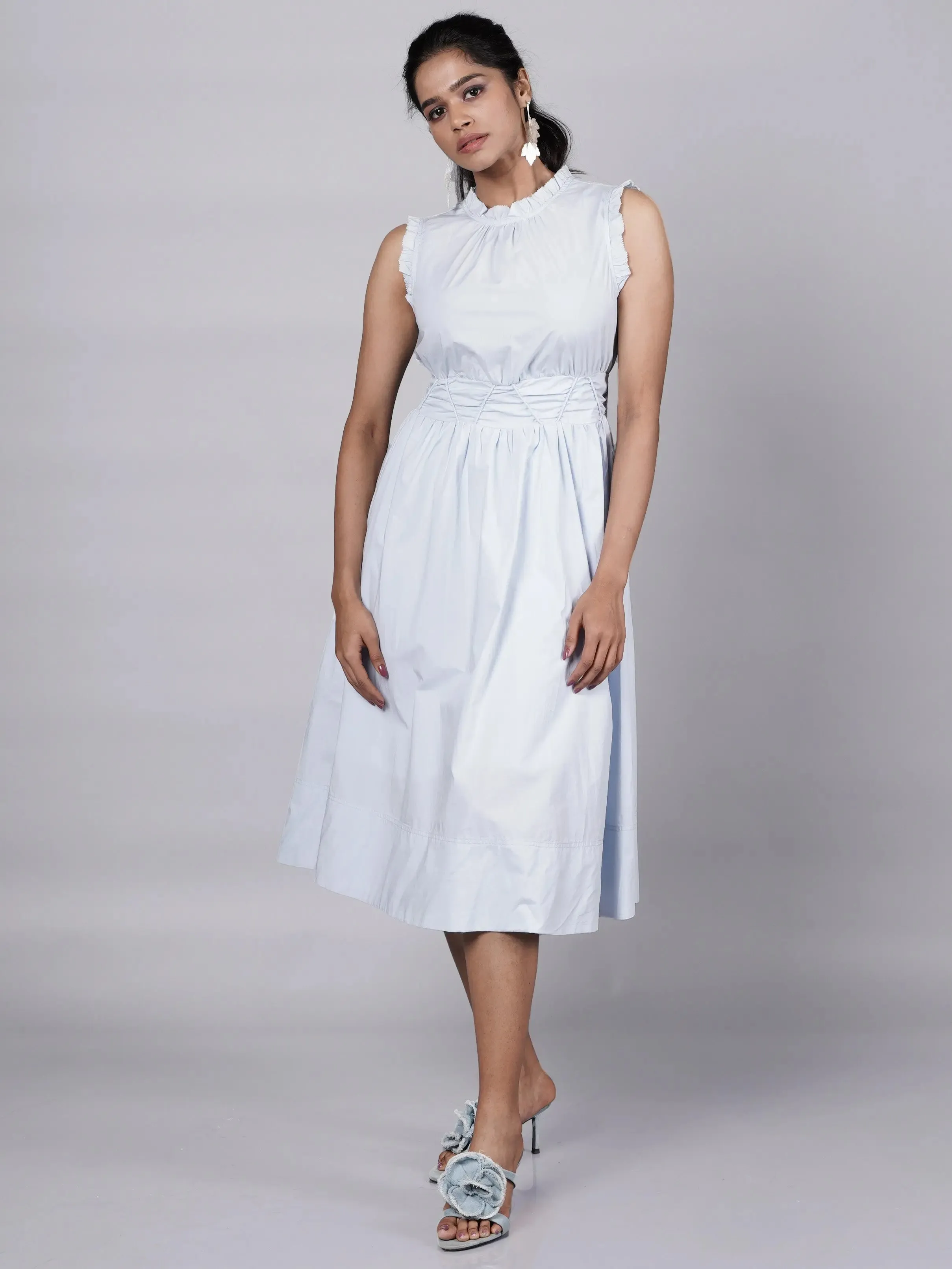 Old Money Aesthetic Timeless Blue Dress French Theory
