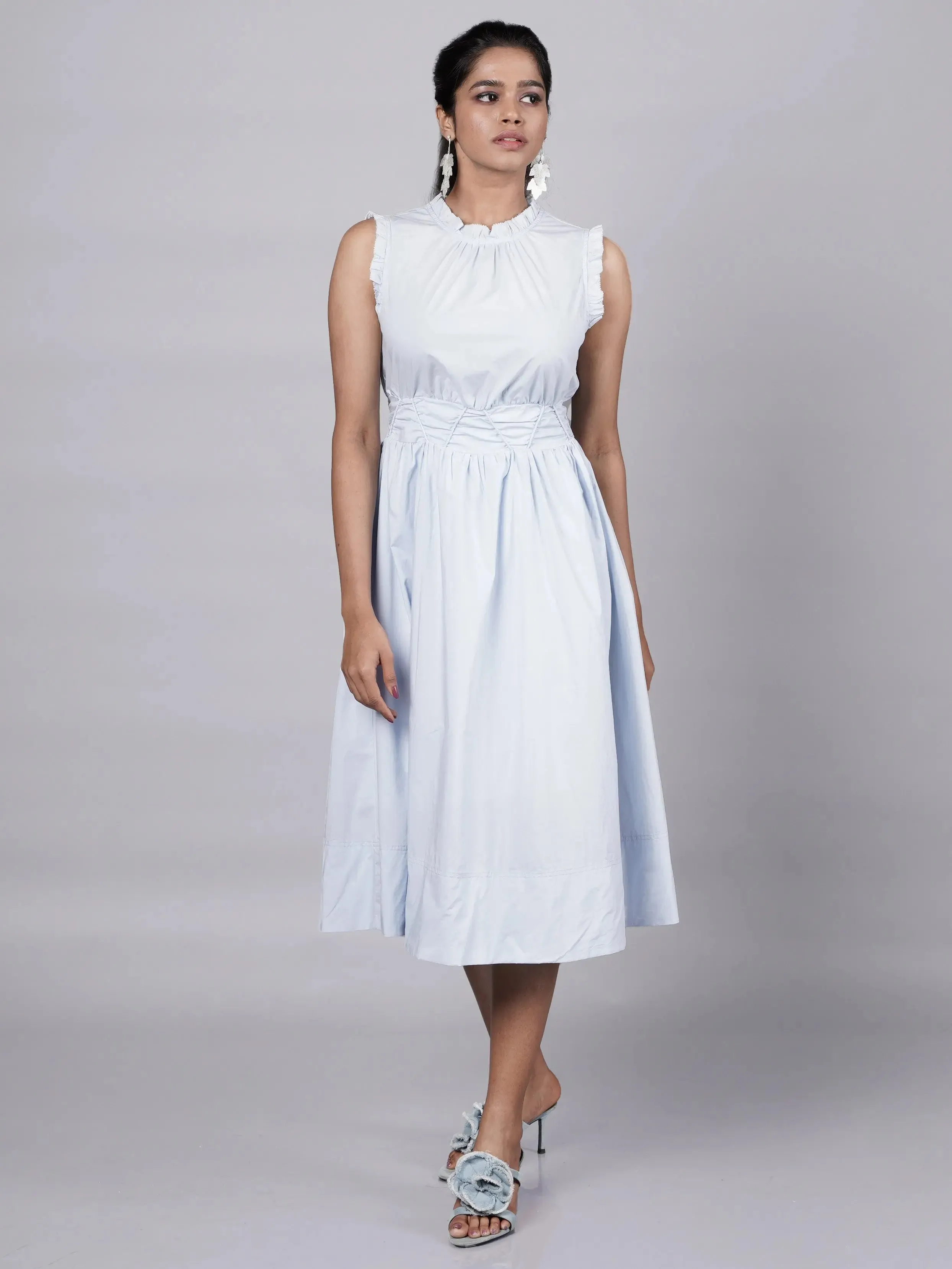 Old Money Aesthetic Timeless Blue Dress French Theory