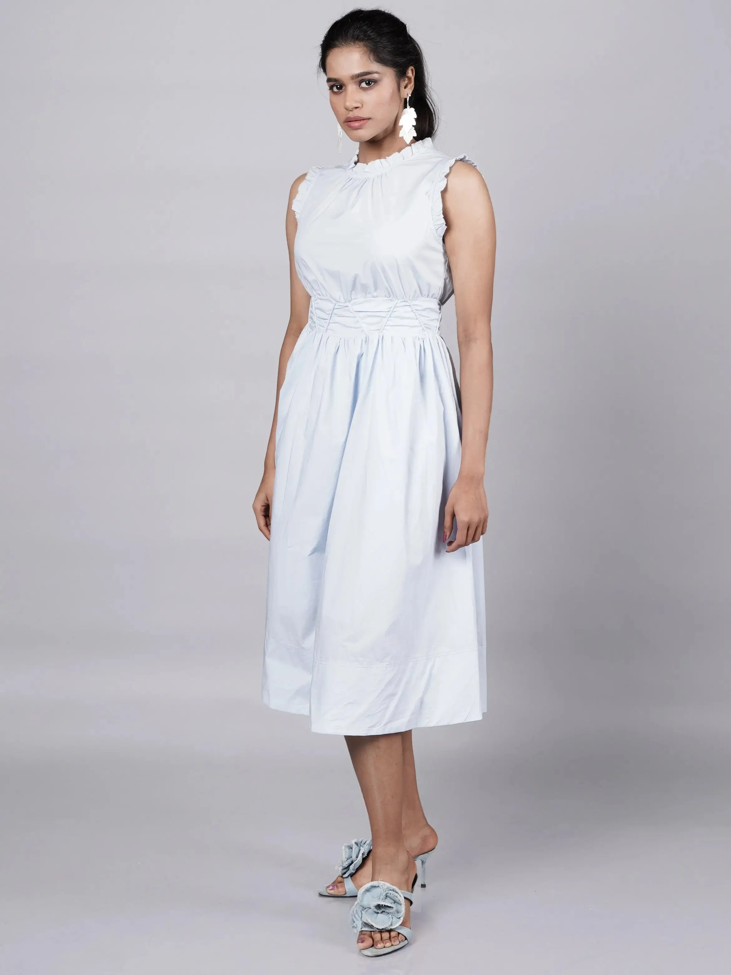 Old Money Aesthetic Timeless Blue Dress French Theory