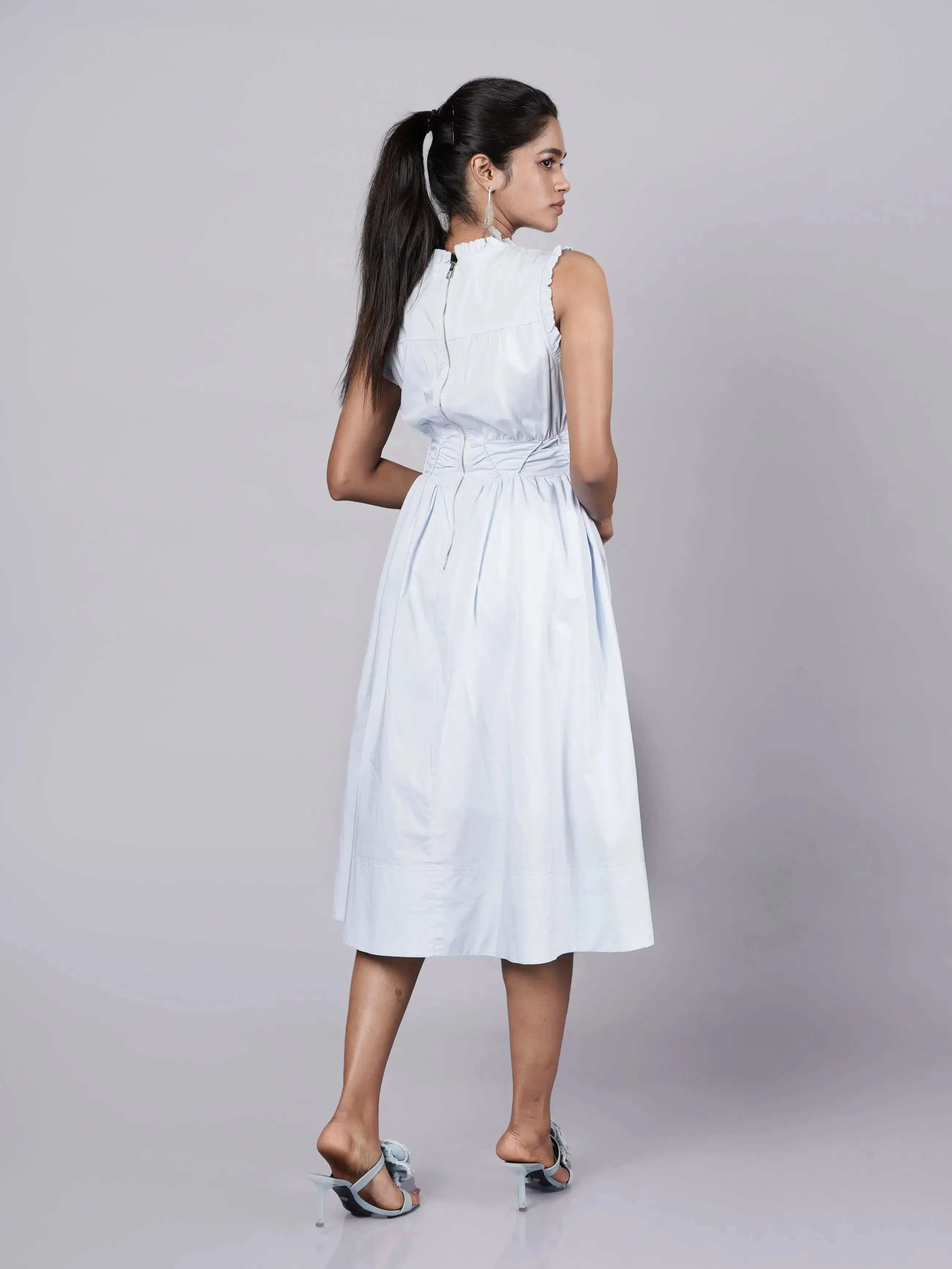 Old Money Aesthetic Timeless Blue Dress French Theory