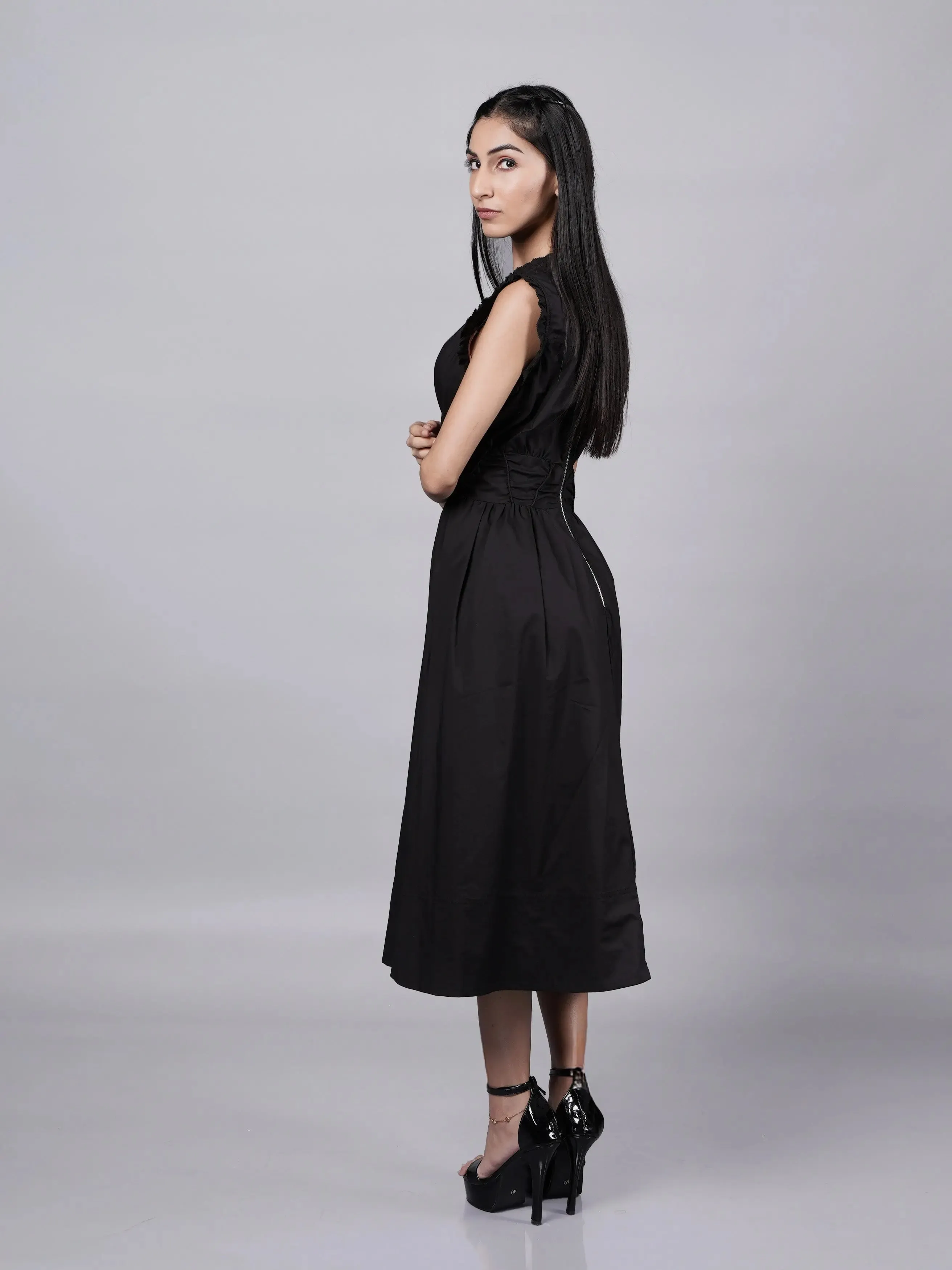 Old Money Influence Black Dress French Theory