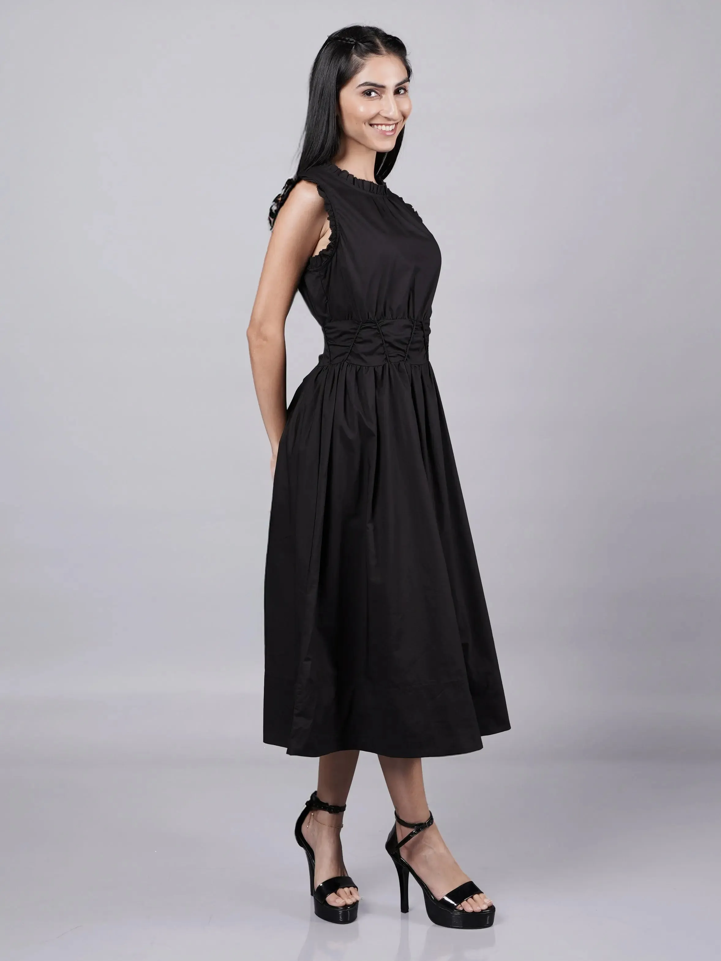 Old Money Influence Black Dress French Theory