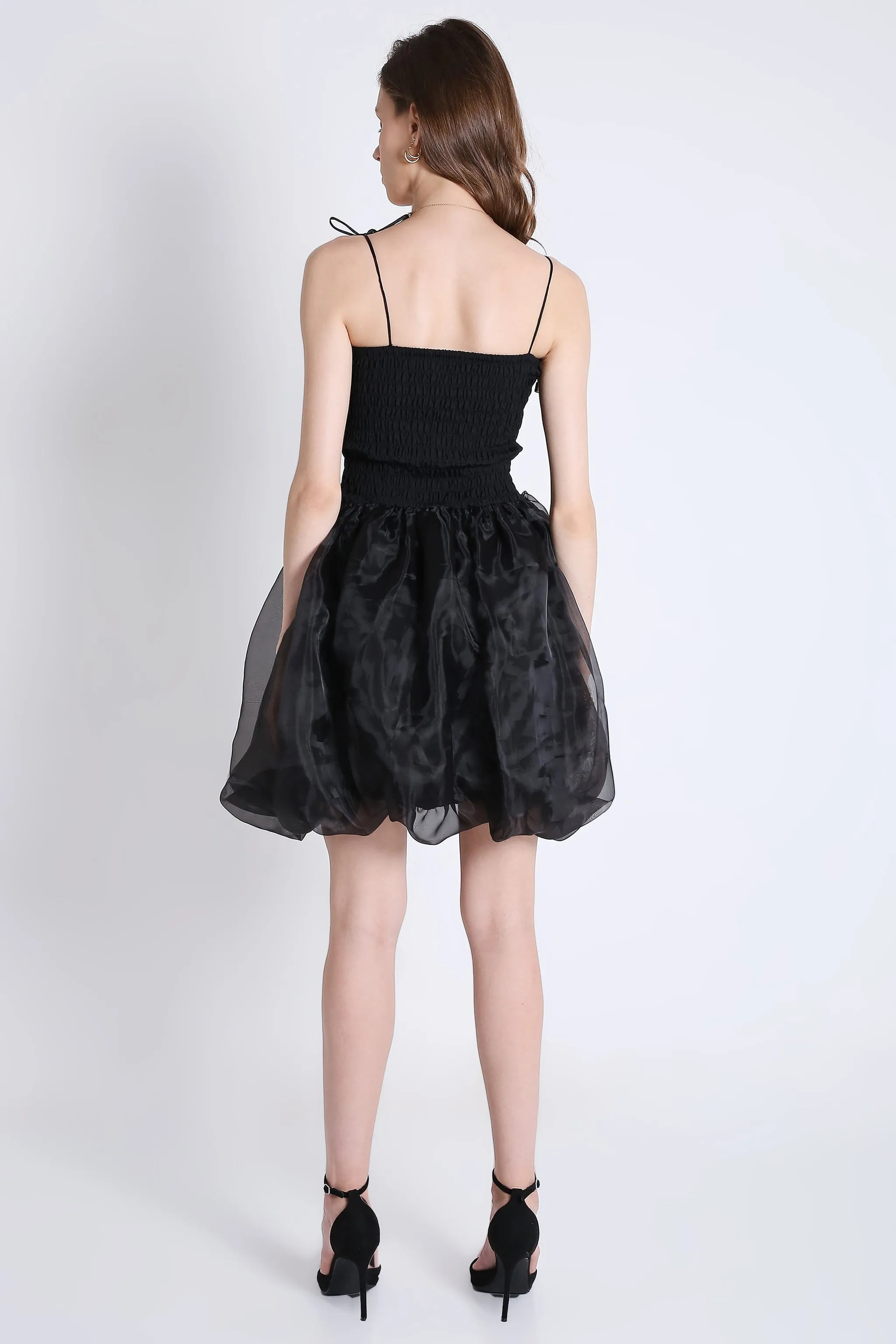 Organza Black Balloon Dress French Theory