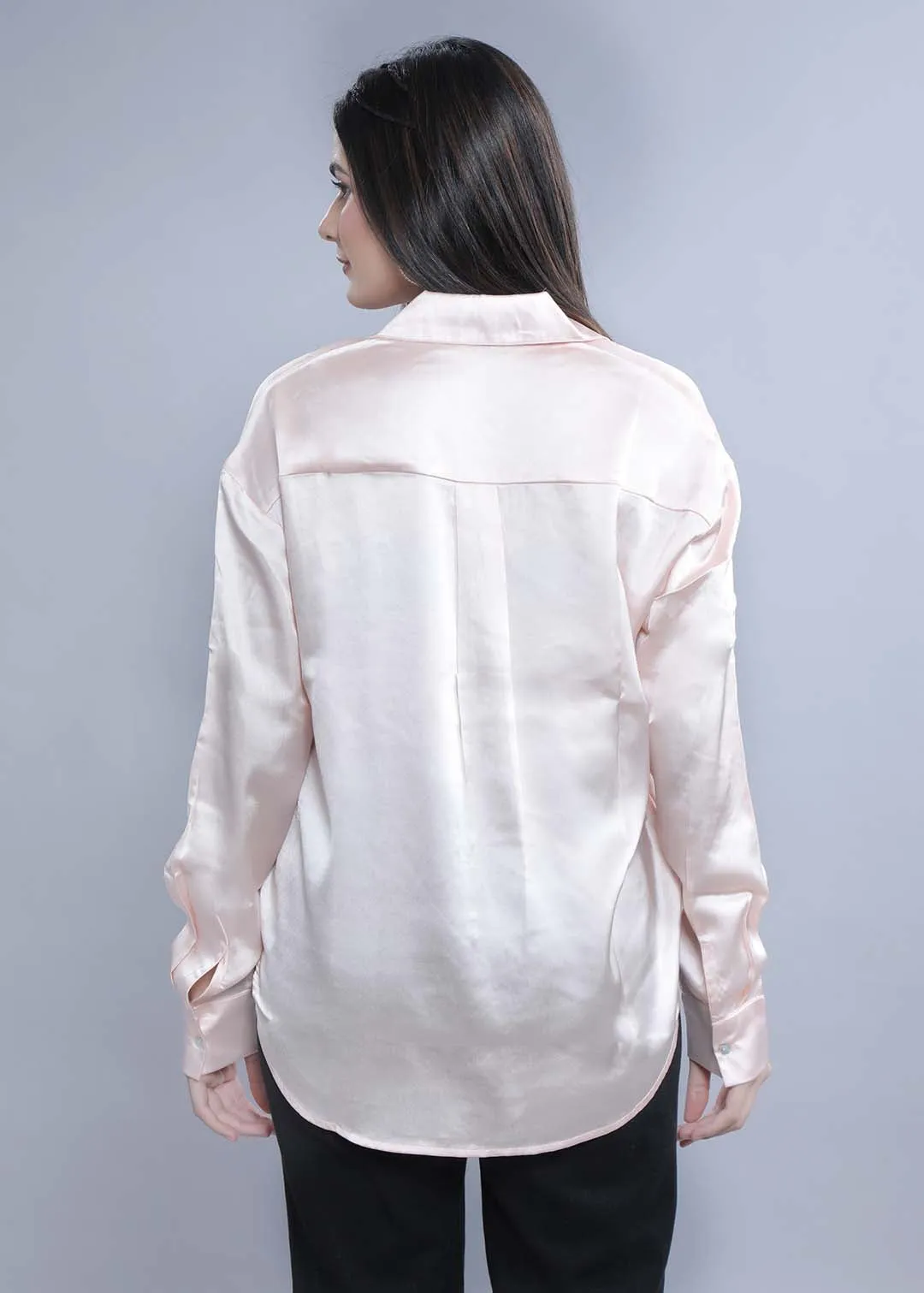 Oversized Red Satin Shirt French Theory