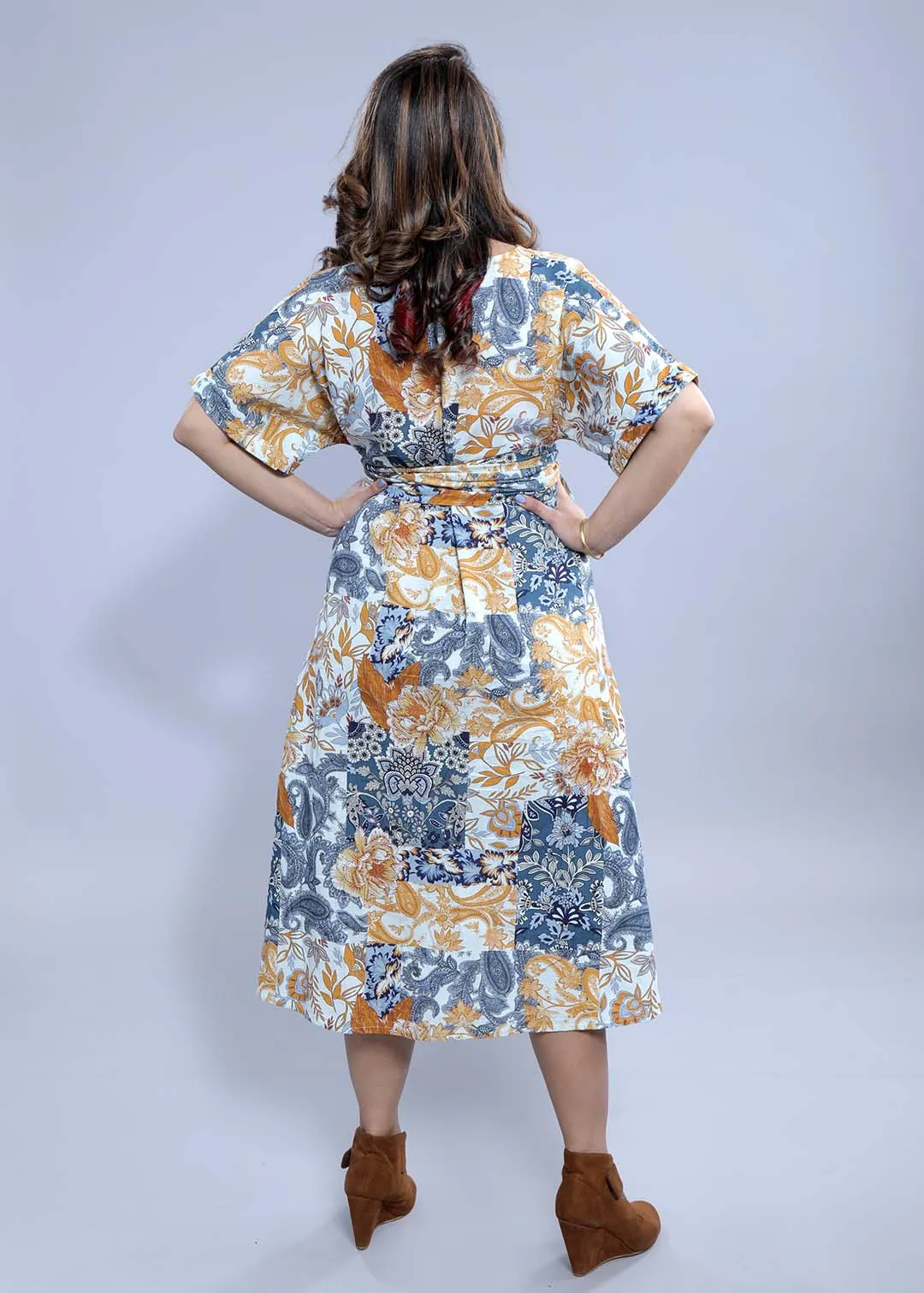 Printed A-Line Dress French Theory
