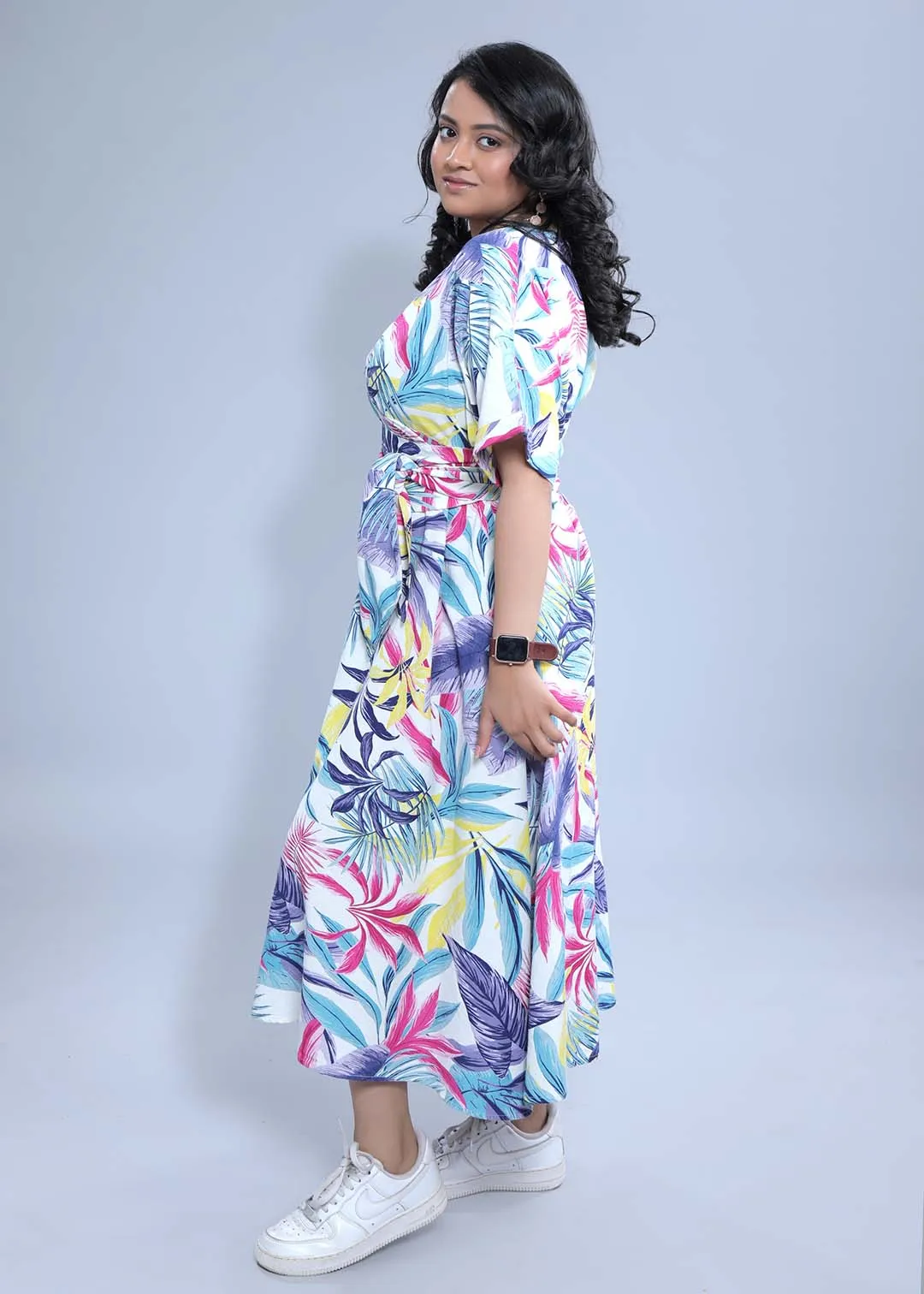Printed A-Line Dress French Theory