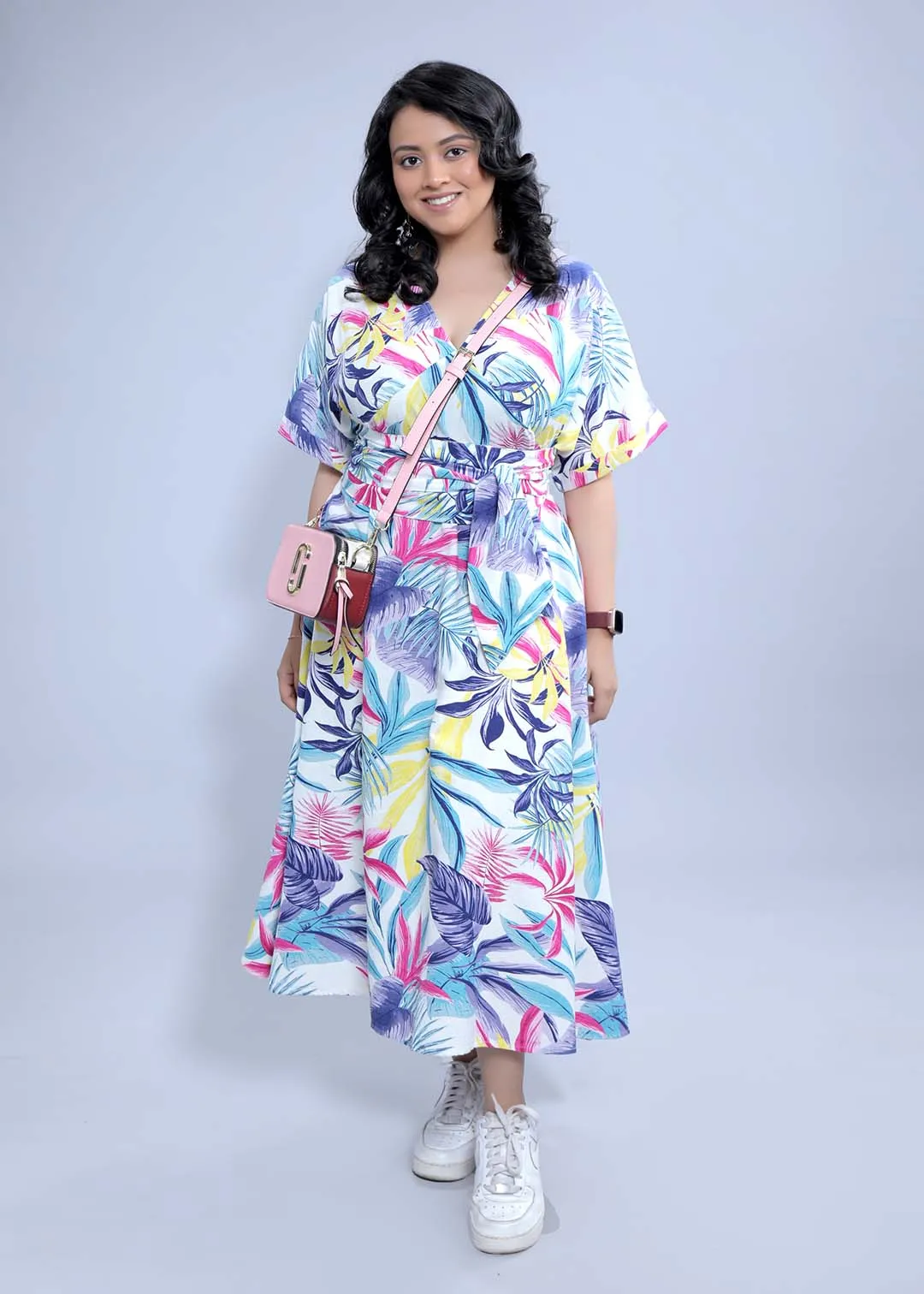 Printed A-Line Dress French Theory
