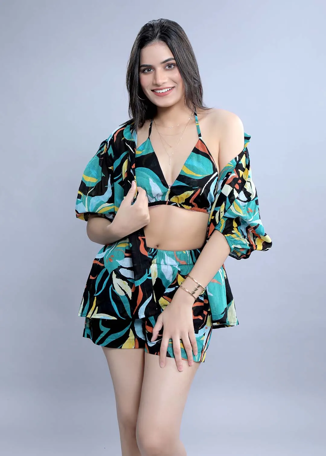 Printed Bikini Top French Theory