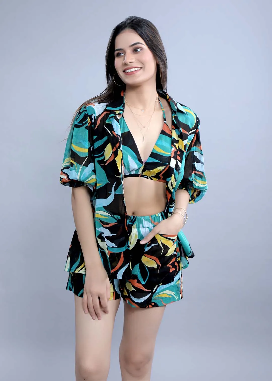Printed Bikini Top French Theory