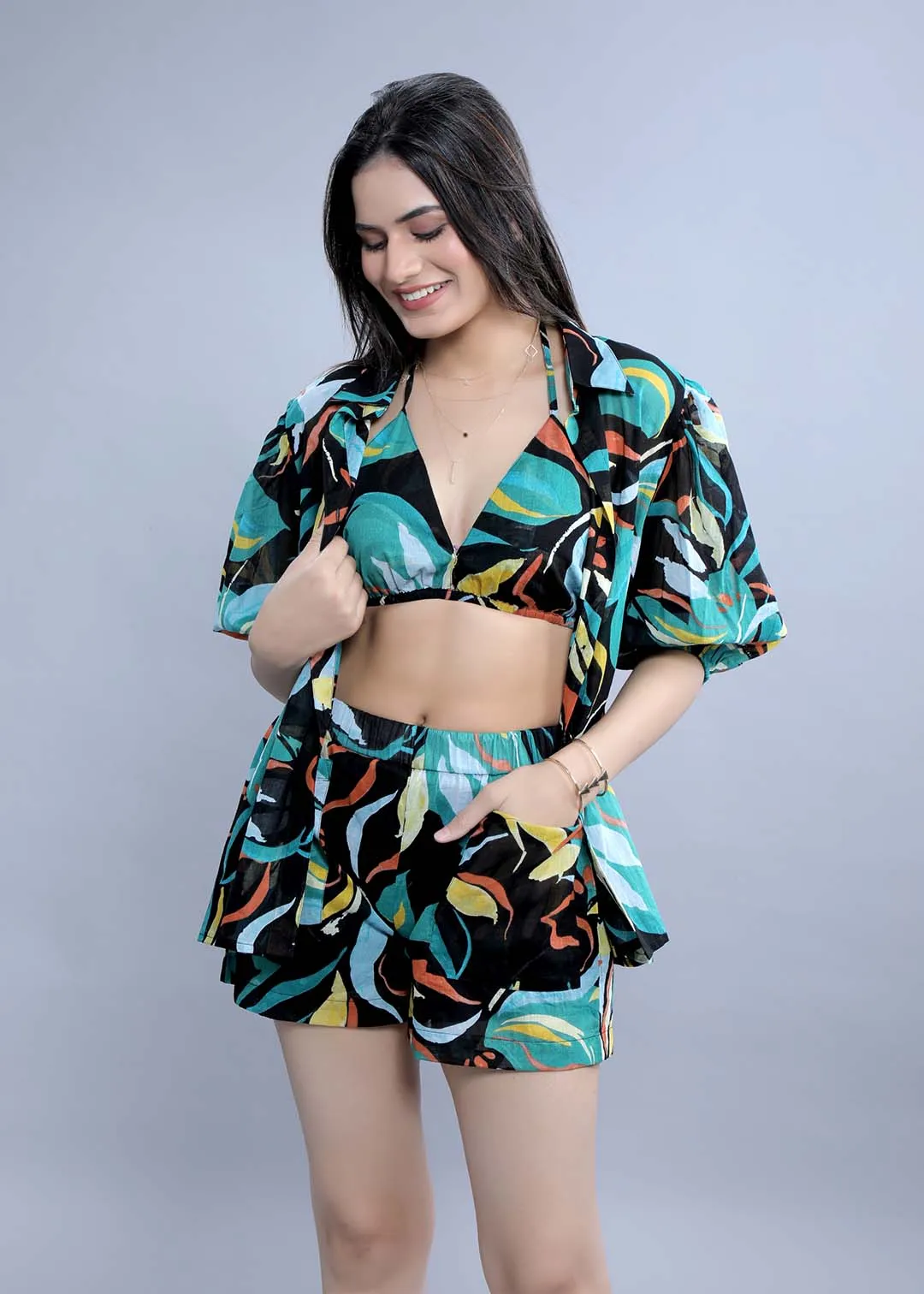 Printed Bikini Top French Theory