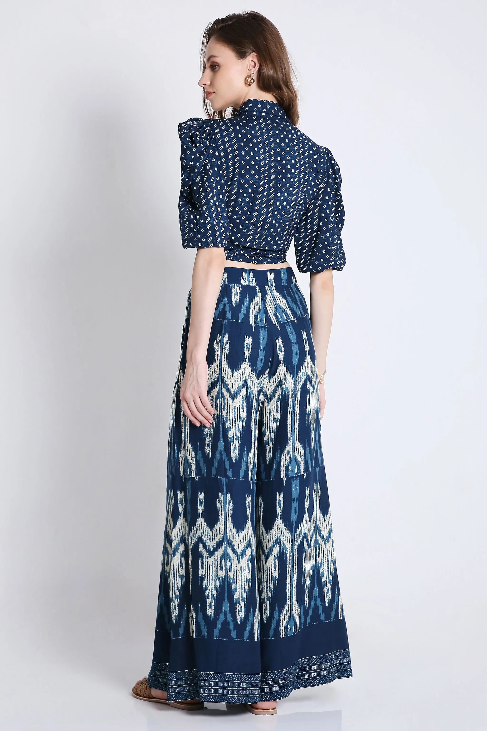 Printed Long Flared Slit Pant French Theory