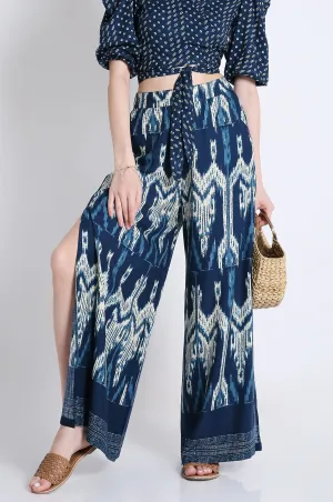 Printed Long Flared Slit Pant French Theory