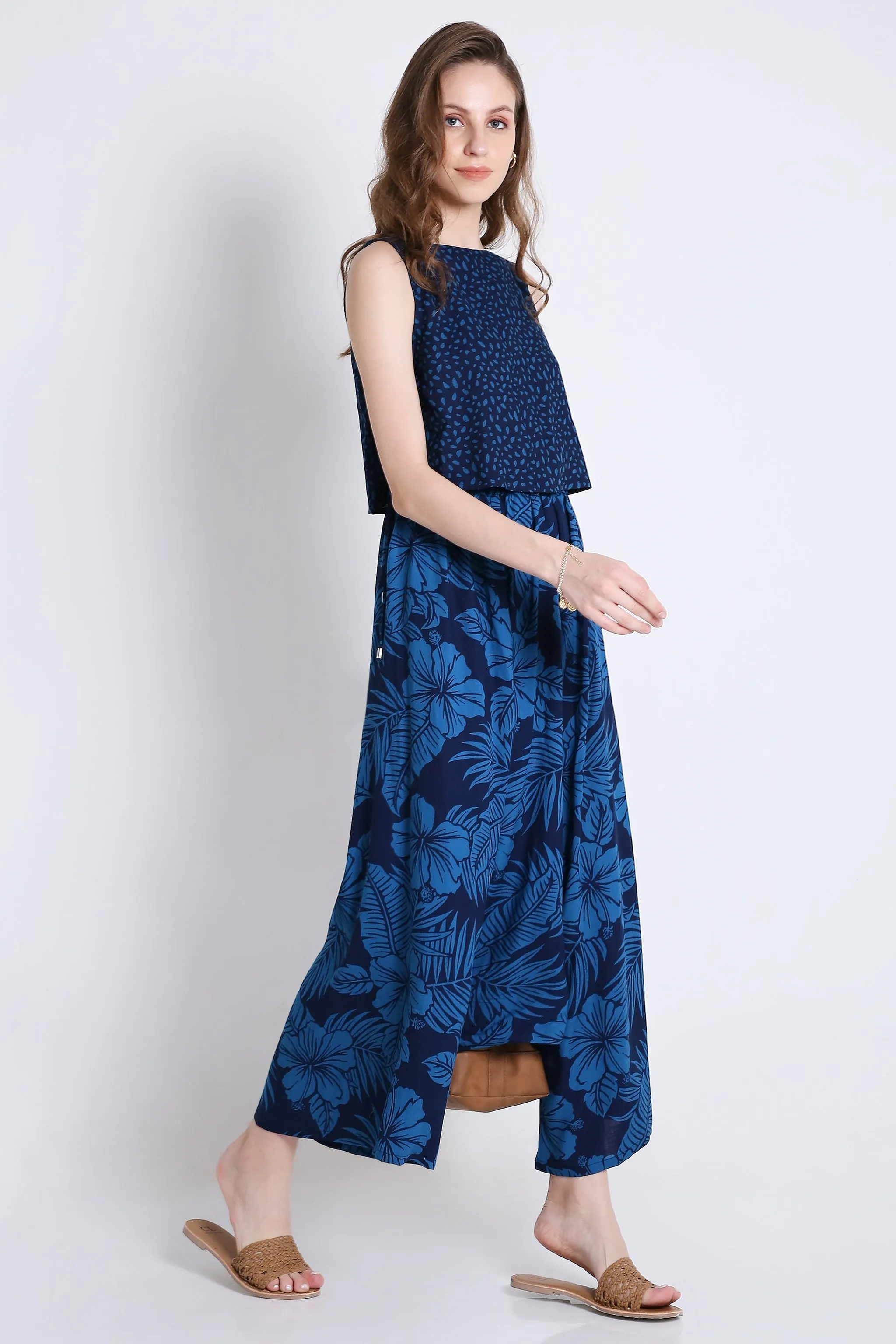 Printed Long Harem Pants French Theory