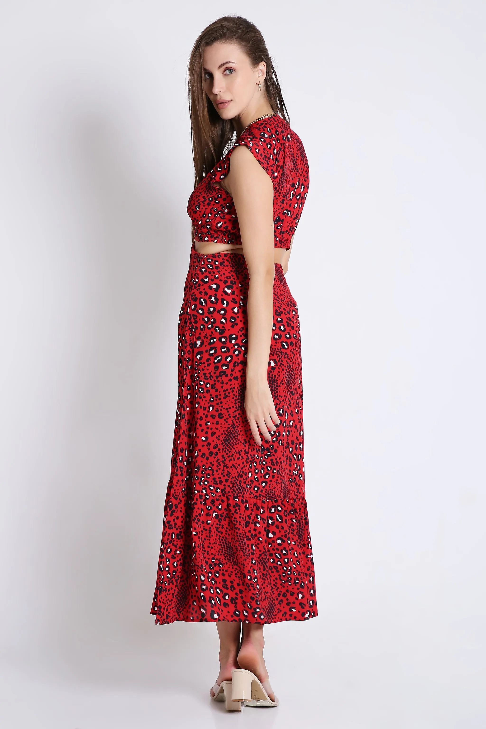 Printed Viscose Long Resort Vibe Dress French Theory