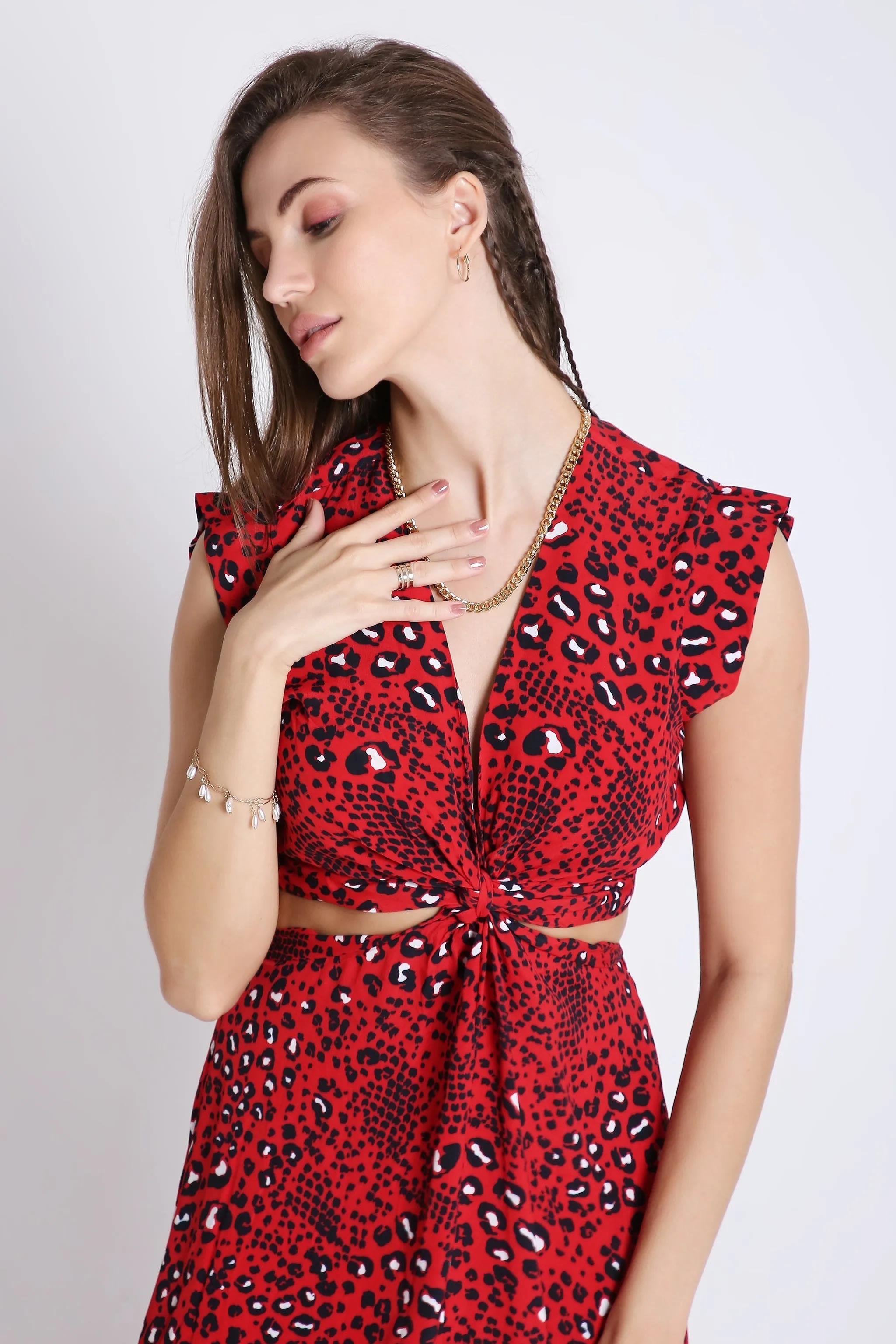 Printed Viscose Long Resort Vibe Dress French Theory