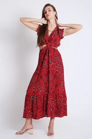 Printed Viscose Long Resort Vibe Dress French Theory