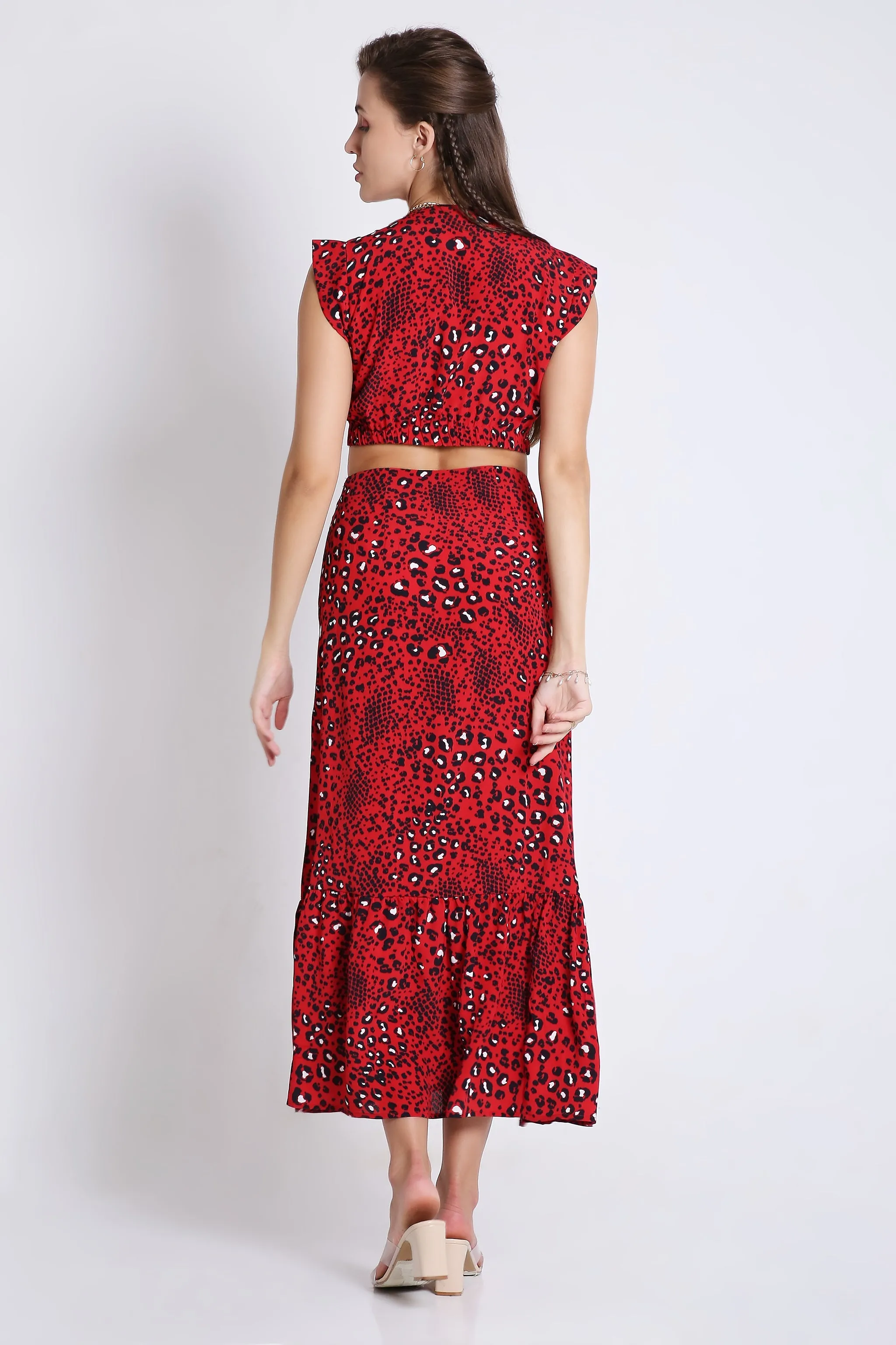 Printed Viscose Long Resort Vibe Dress French Theory
