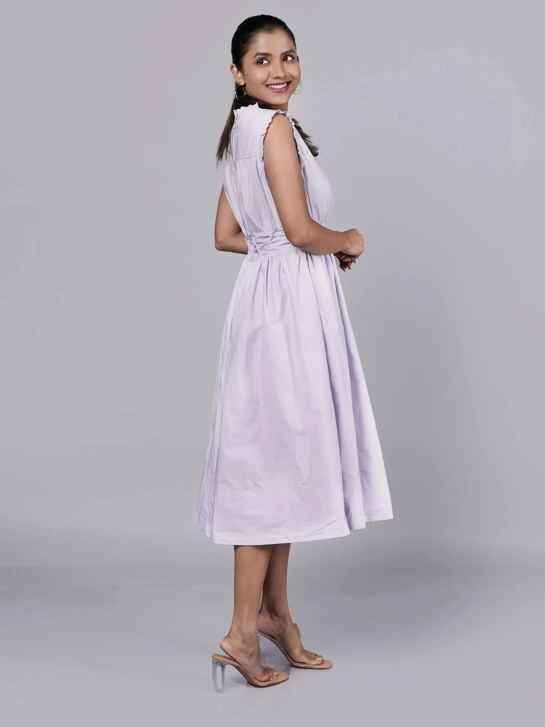 Refined Lavender Dress Old Money Style French Theory