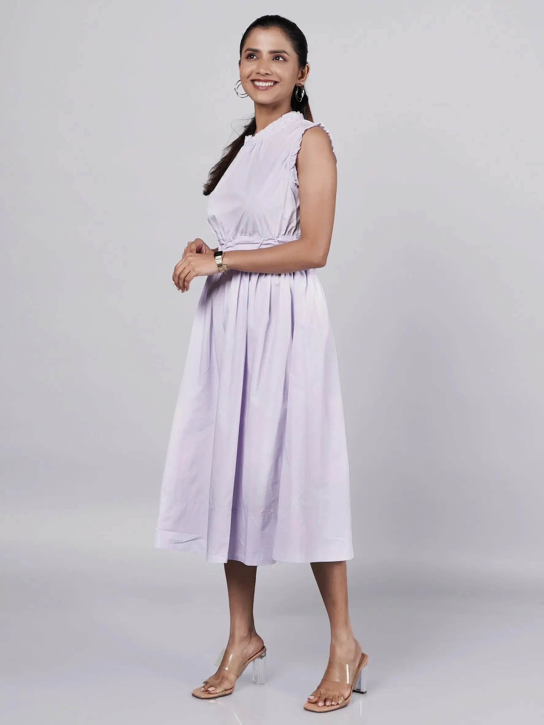 Refined Lavender Dress Old Money Style French Theory