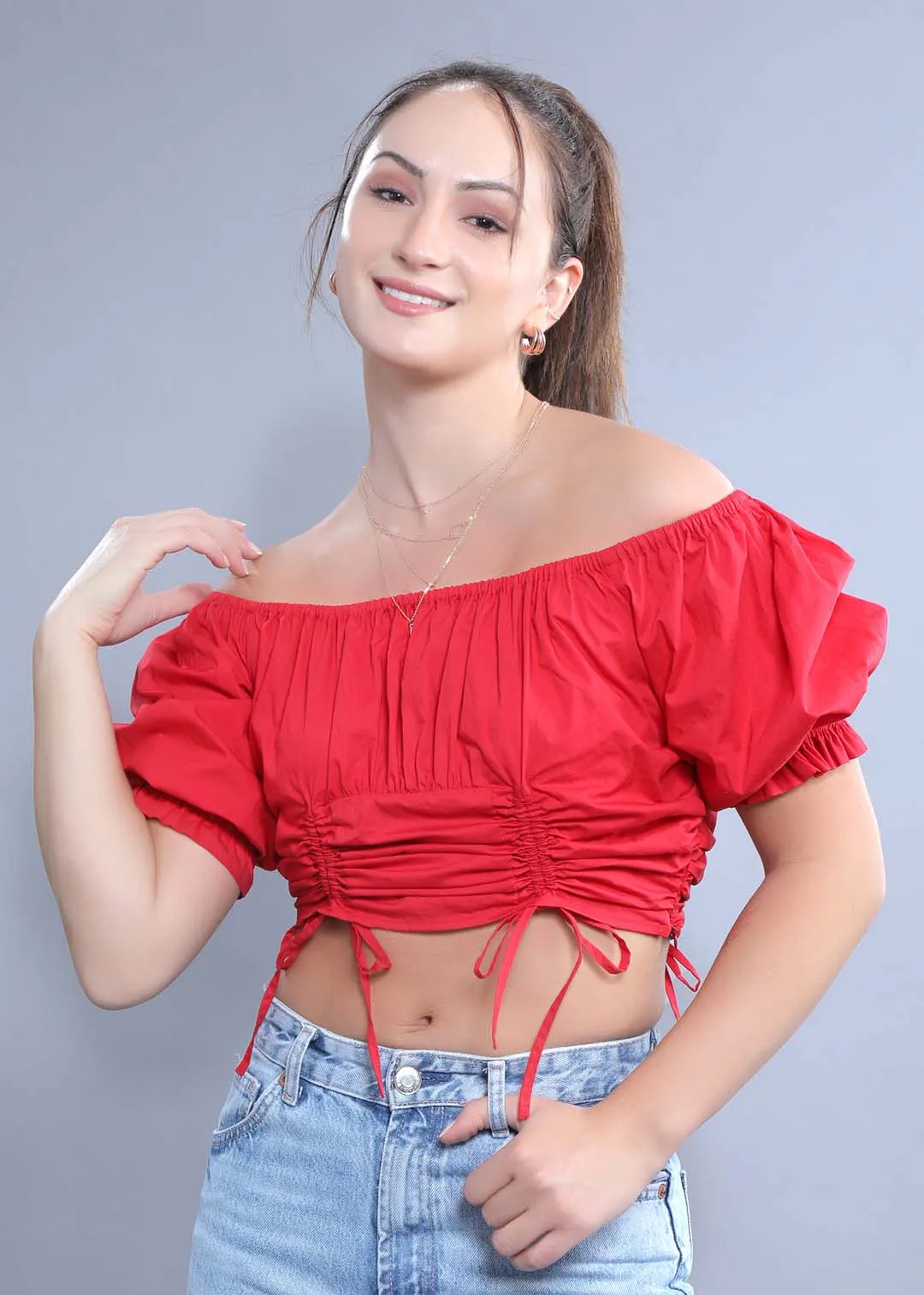 Regular Fit Puff Sleeve Top French Theory