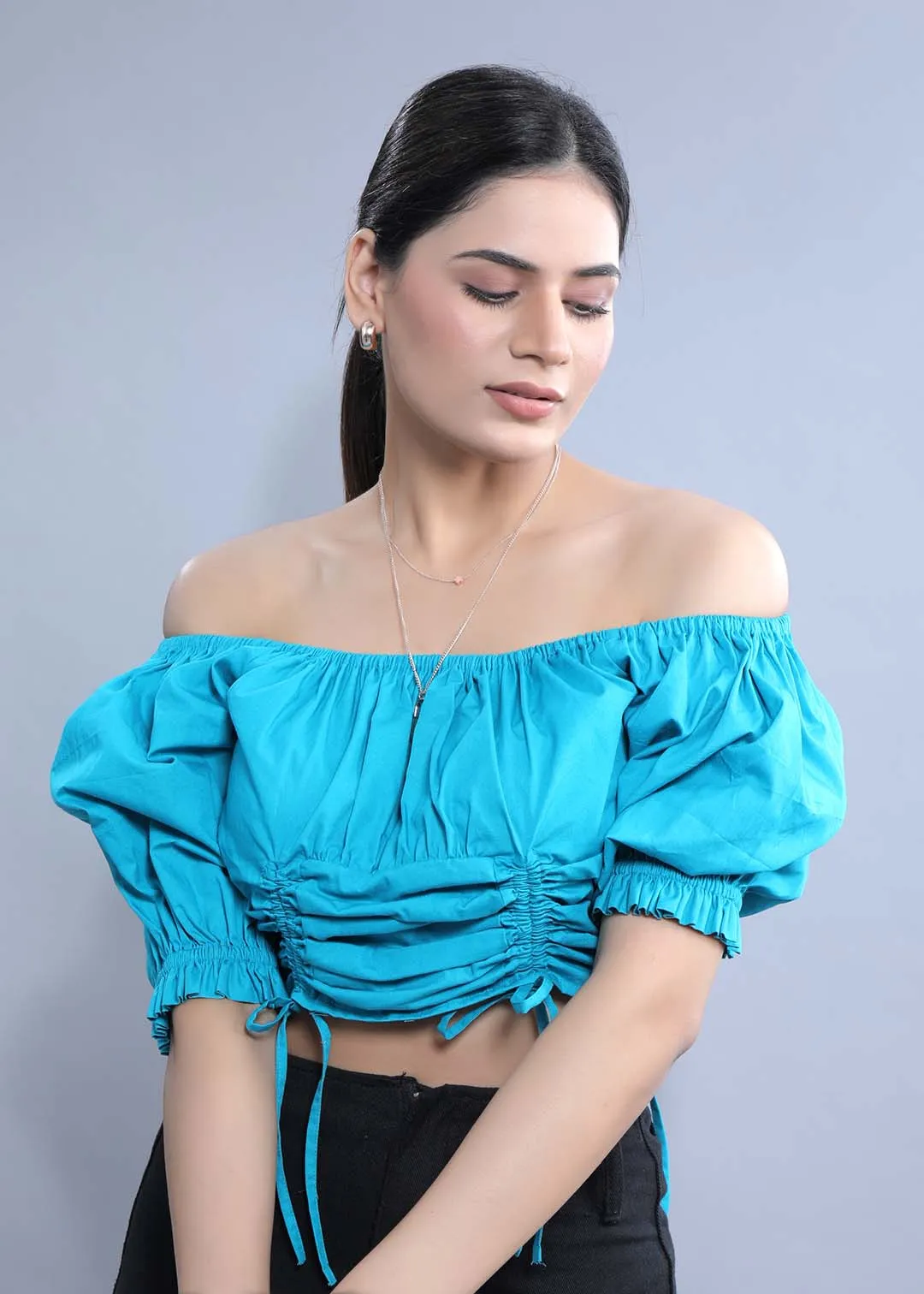 Regular Fit Puff Sleeve Top French Theory
