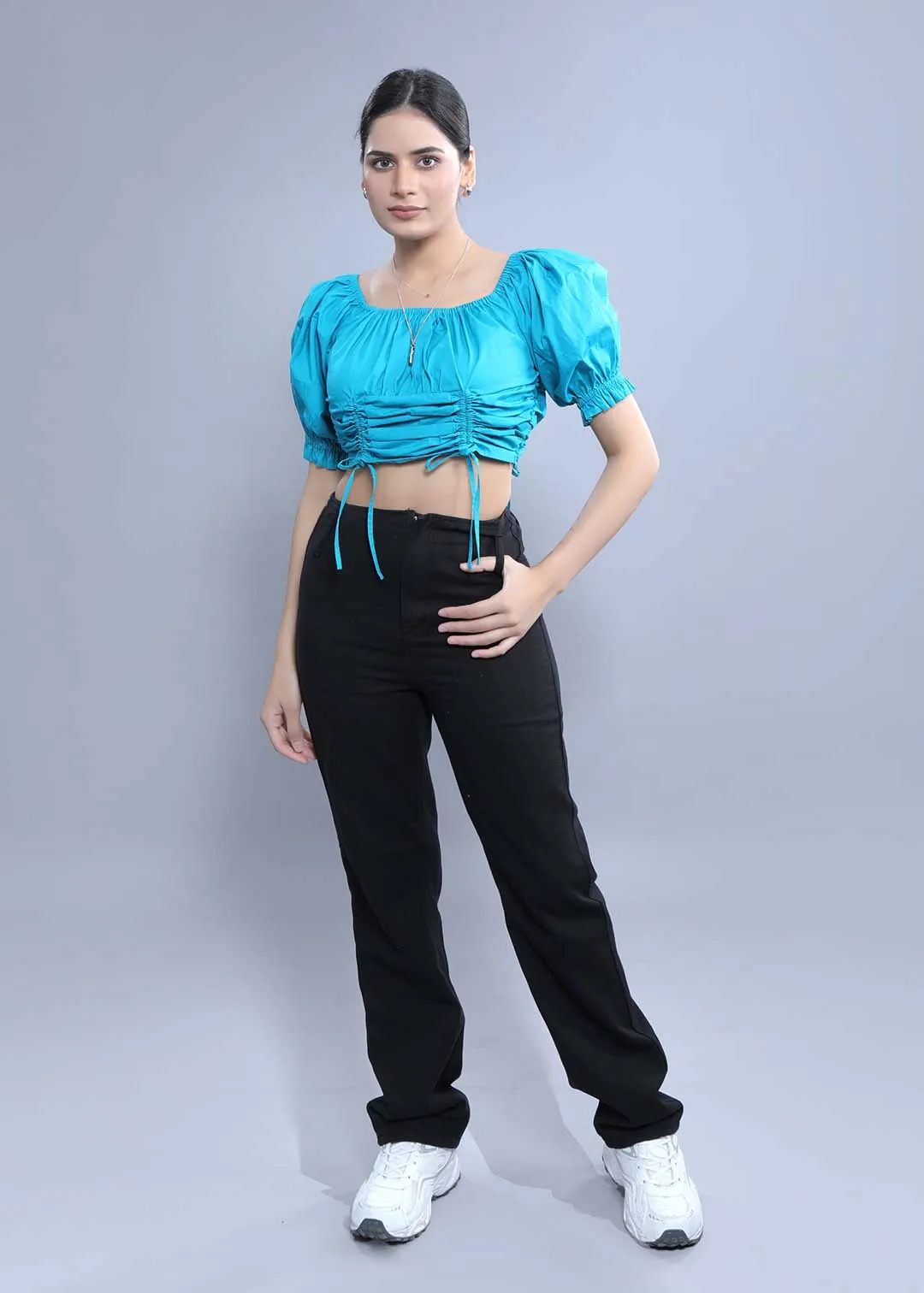 Regular Fit Puff Sleeve Top French Theory