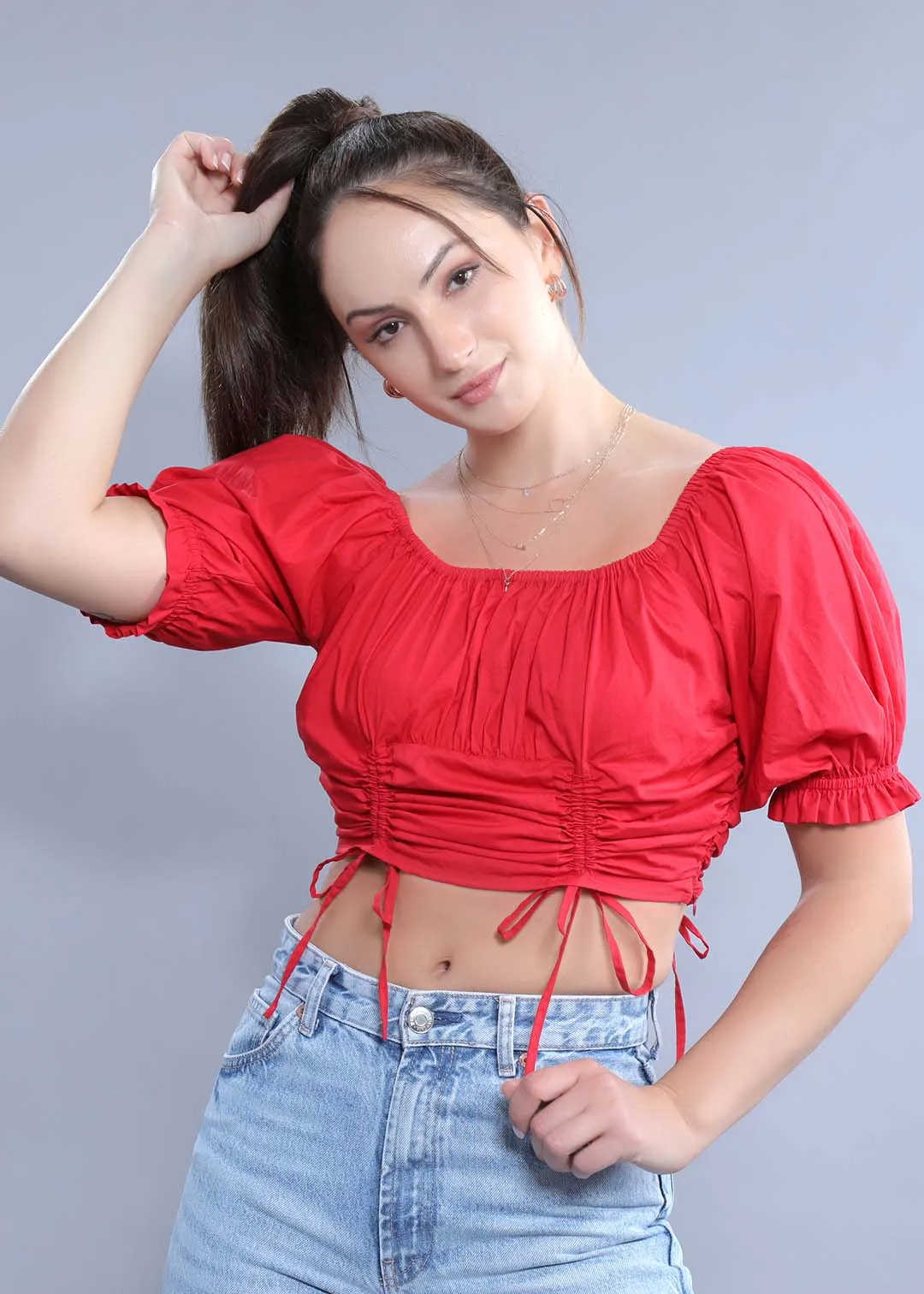 Regular Fit Puff Sleeve Top French Theory