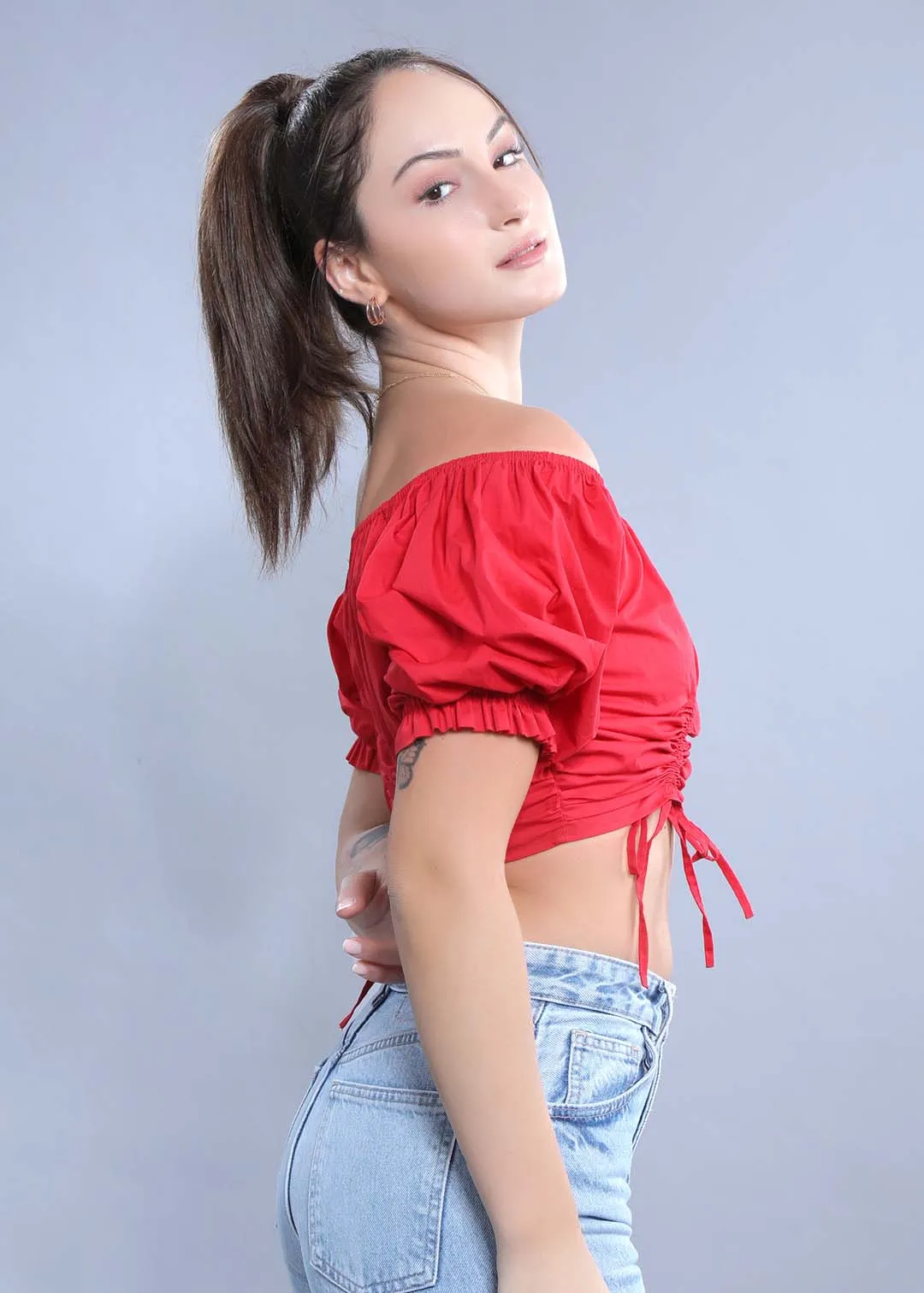 Regular Fit Puff Sleeve Top French Theory