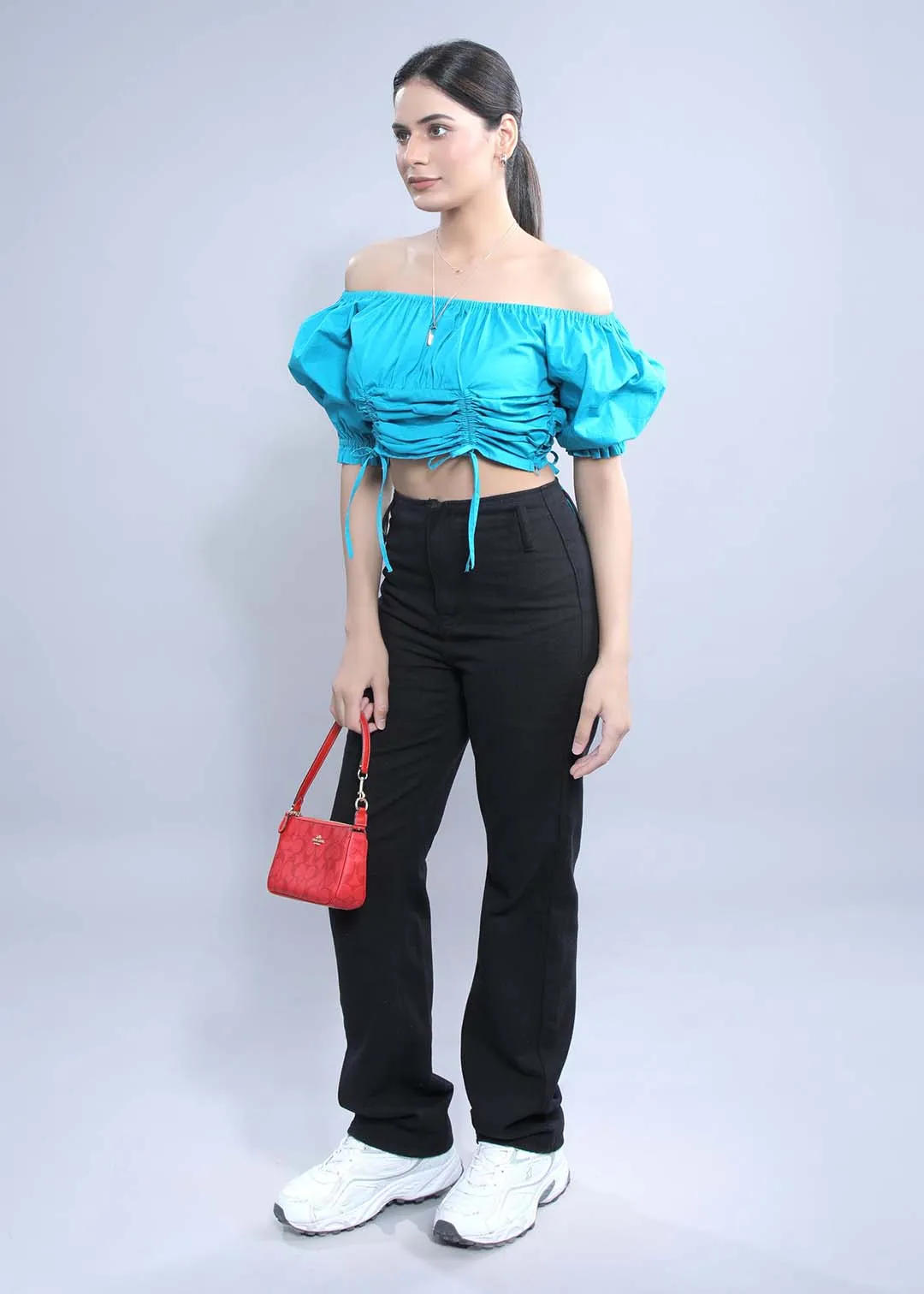 Regular Fit Puff Sleeve Top French Theory