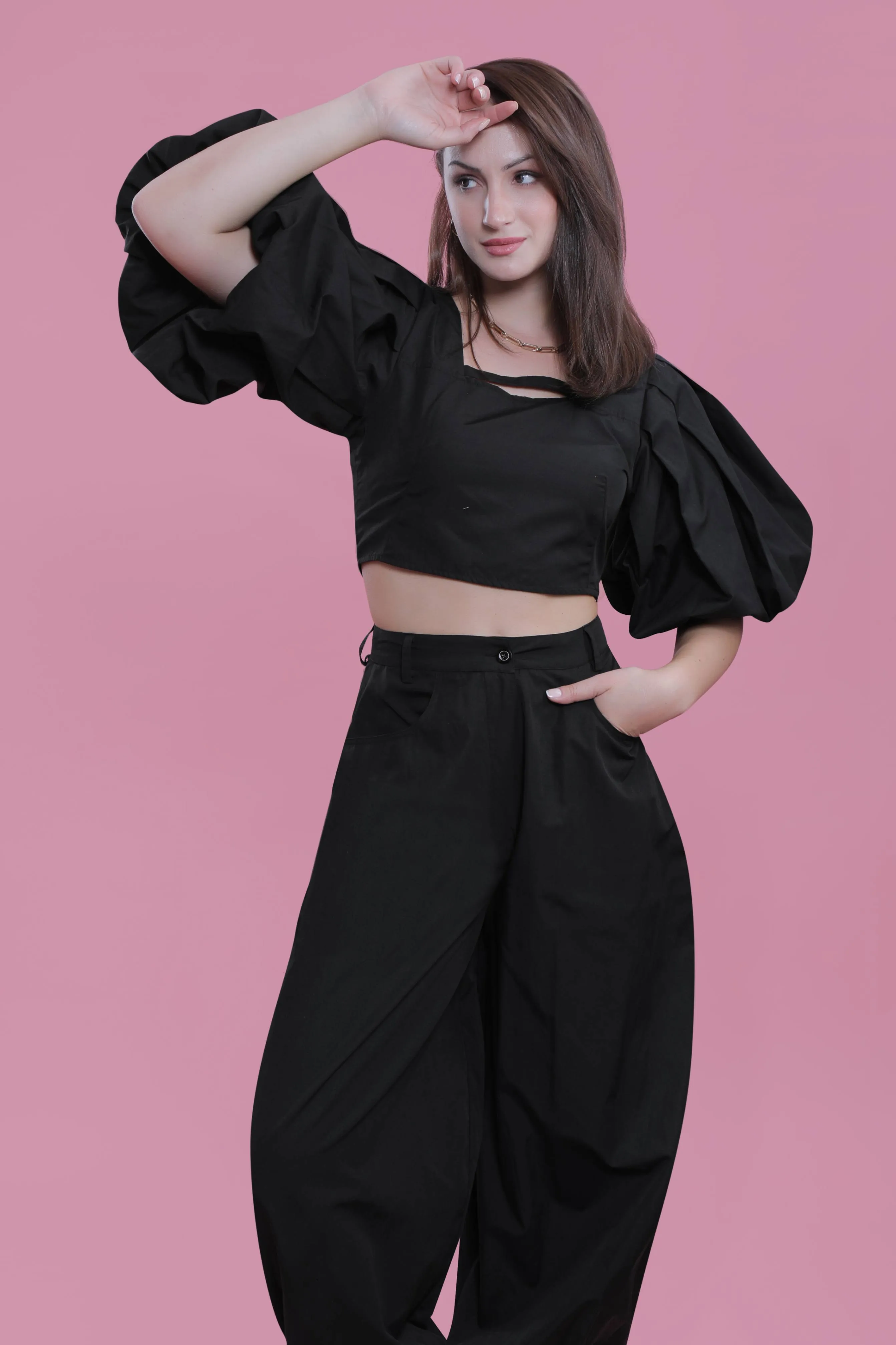 Resort Wear Fitted Balloon Sleeve Top French Theory