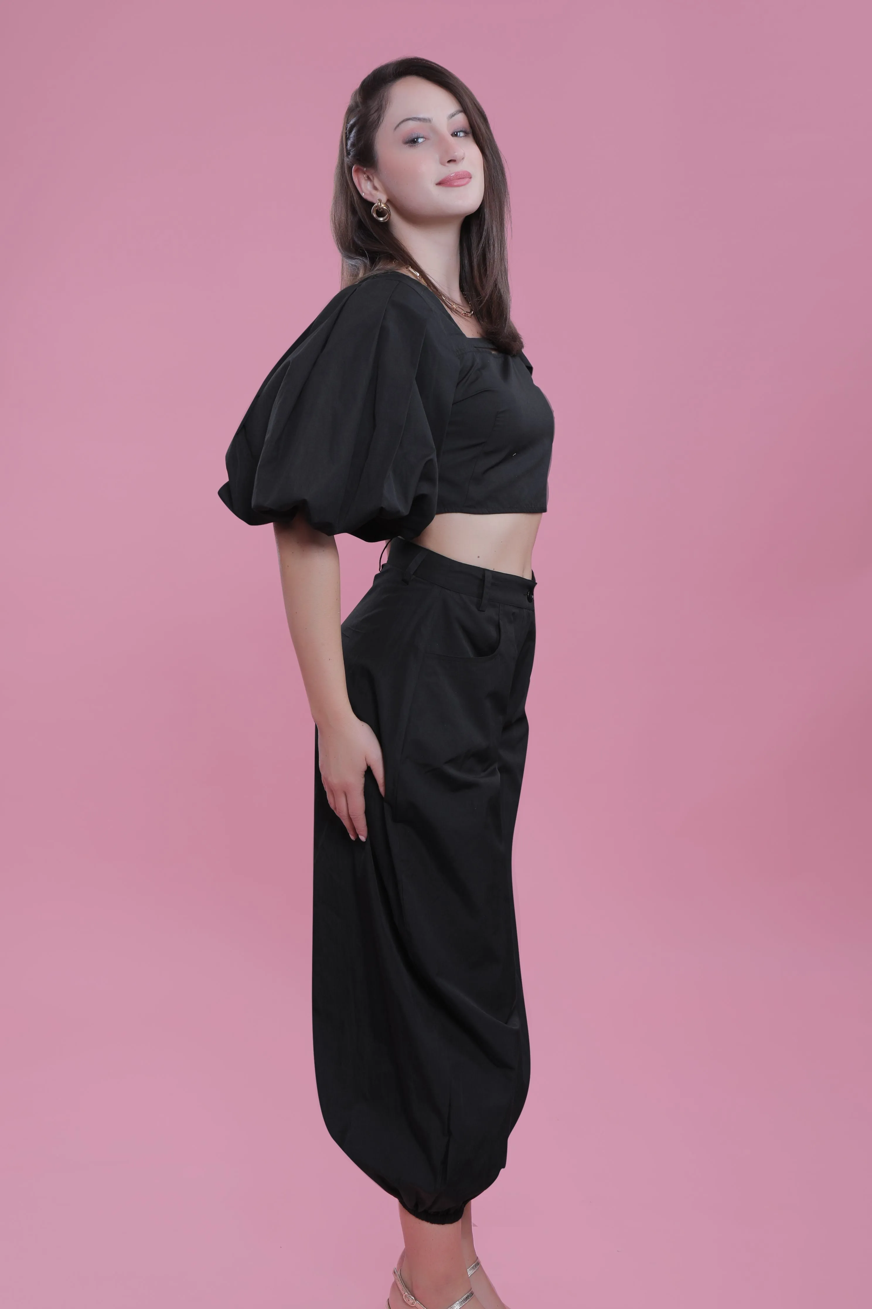 Resort Wear Fitted Balloon Sleeve Top French Theory