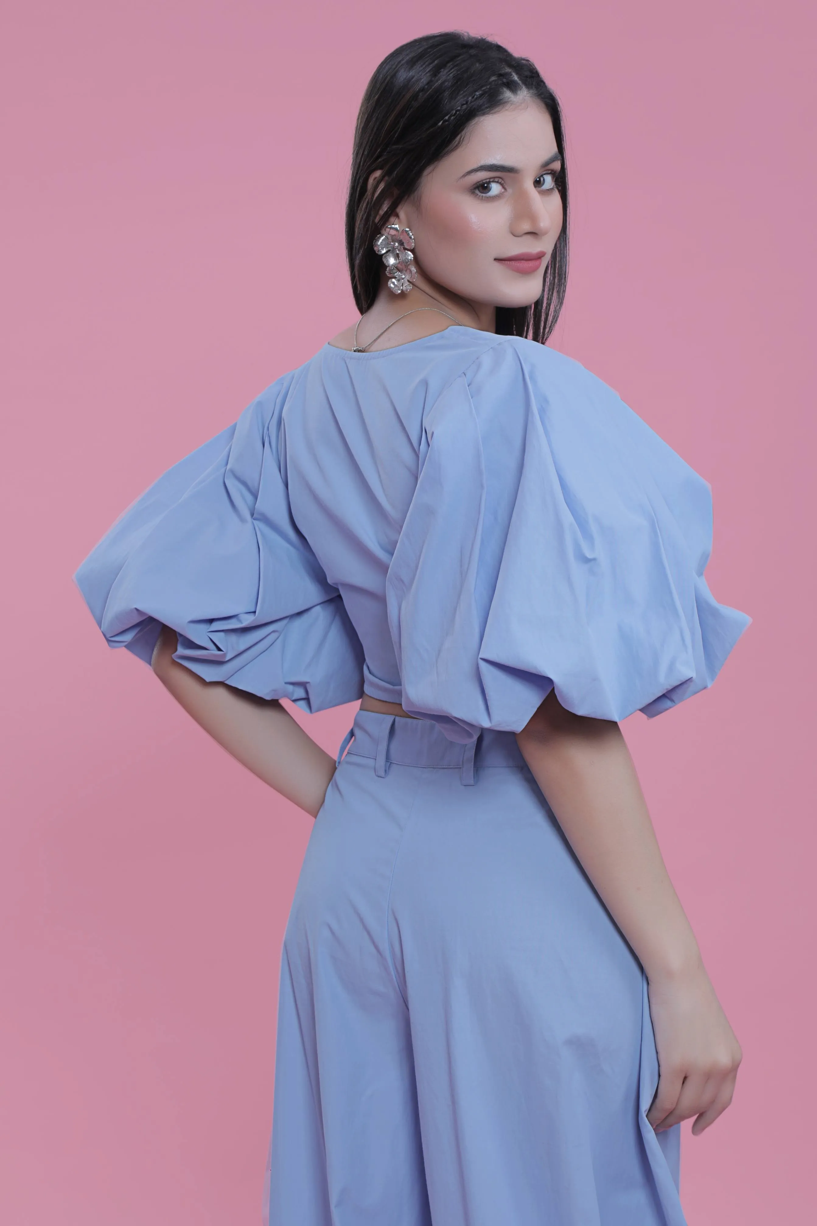 Resort Wear Fitted Balloon Sleeve Top French Theory