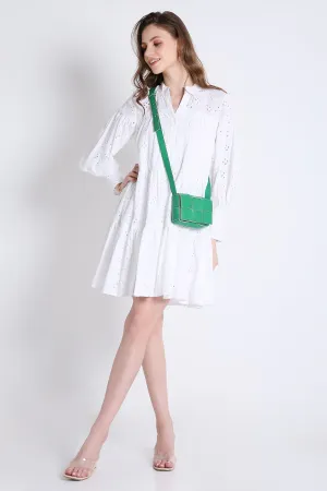 Schffli Embroidery White Summer Dress French Theory