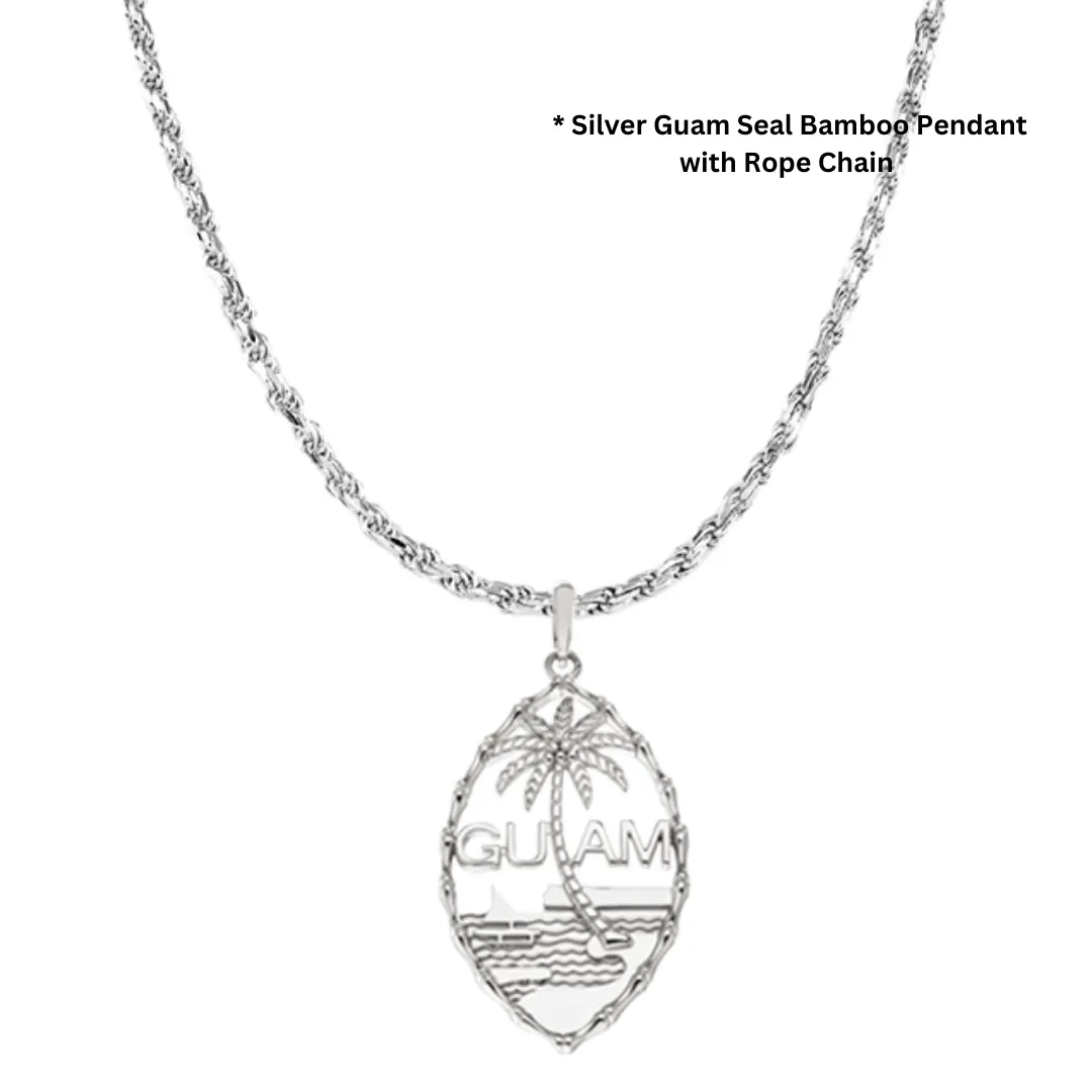 Silver Guam Seal Bamboo Pendant VINCE